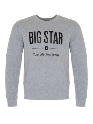 BIG STAR Sweatshirt ‘ ECODORT ‘ Grijs gemêleerd / Zwart