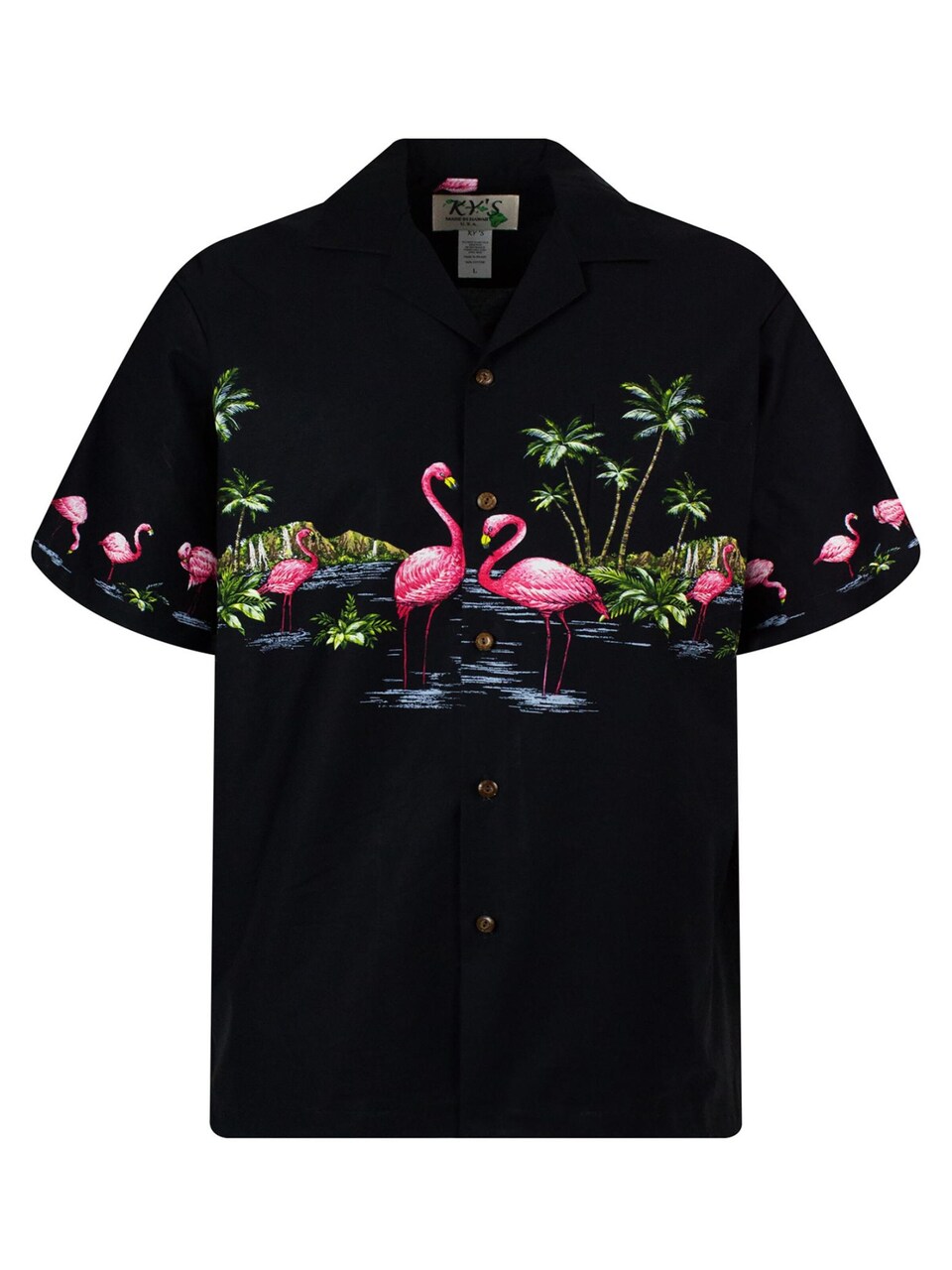 Skjorta 'Flamingo Brustdruck'
