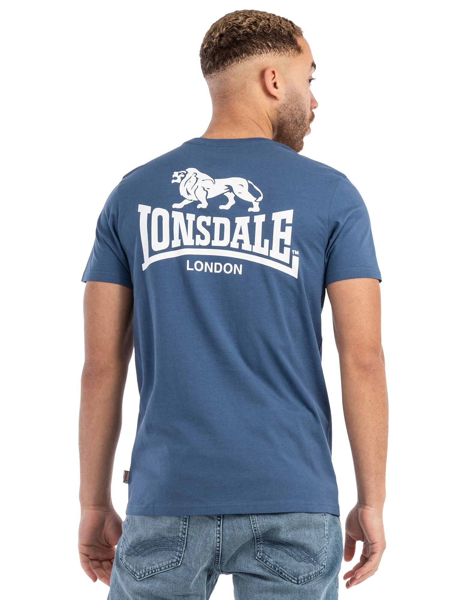 LONSDALE Póló 'WHITENESS'  tengerészkék / fehér termék 2. képe