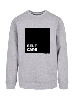 F4NT4STIC Sweatshirt ‘SELF CARE’ Grijs / Grijs gemêleerd / Zwart