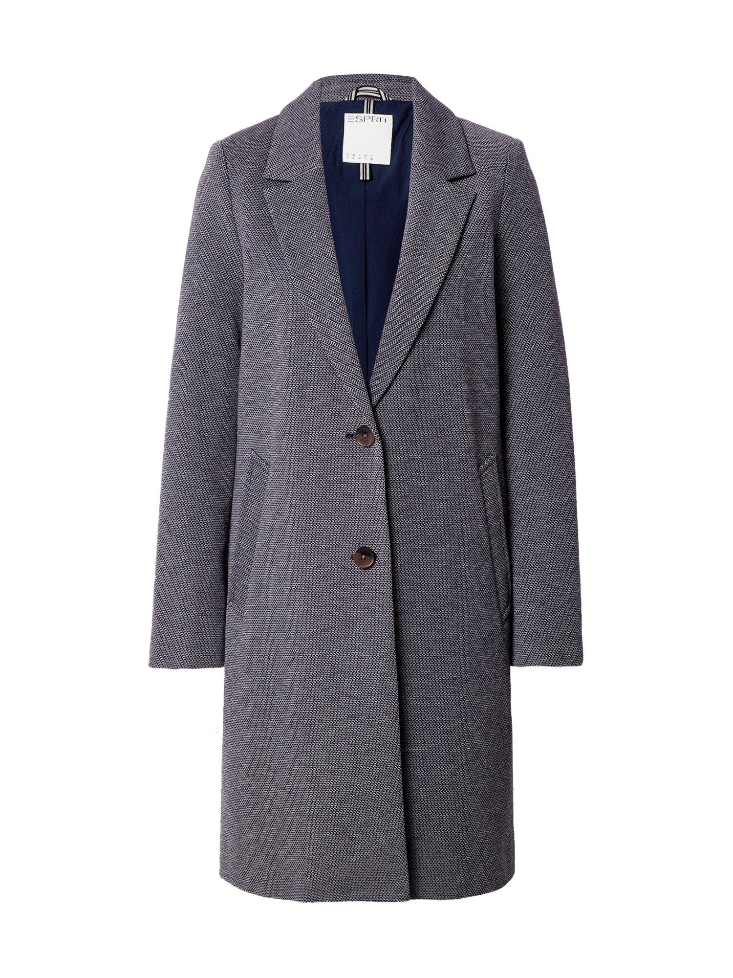 ESPRIT Rudeninis-žieminis paltas  tamsiai mėlyna / balta