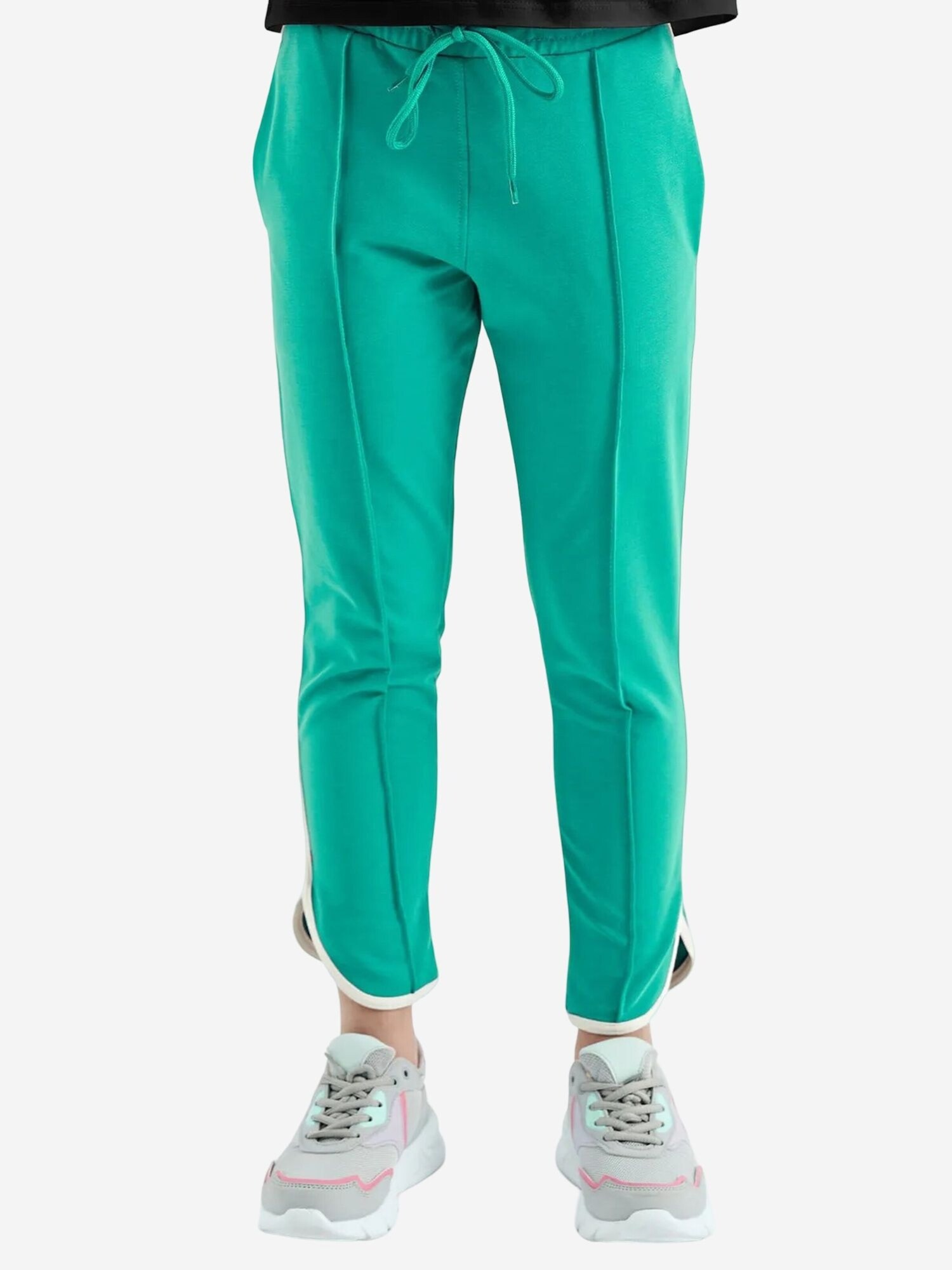Tommy Life Hlače 'TOMMY Sweatpants mit Baumwollmischung' smaragdno zelena