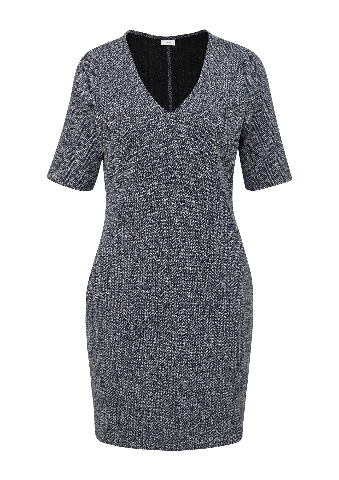 s.Oliver BLACK LABEL Rochie  gri închis / alb