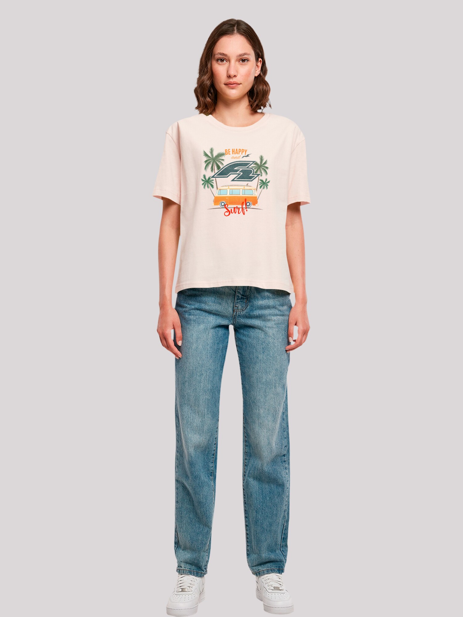 Thumbnail - T-Shirt 'F2 Be Happy And Surf Bulli Sommer'