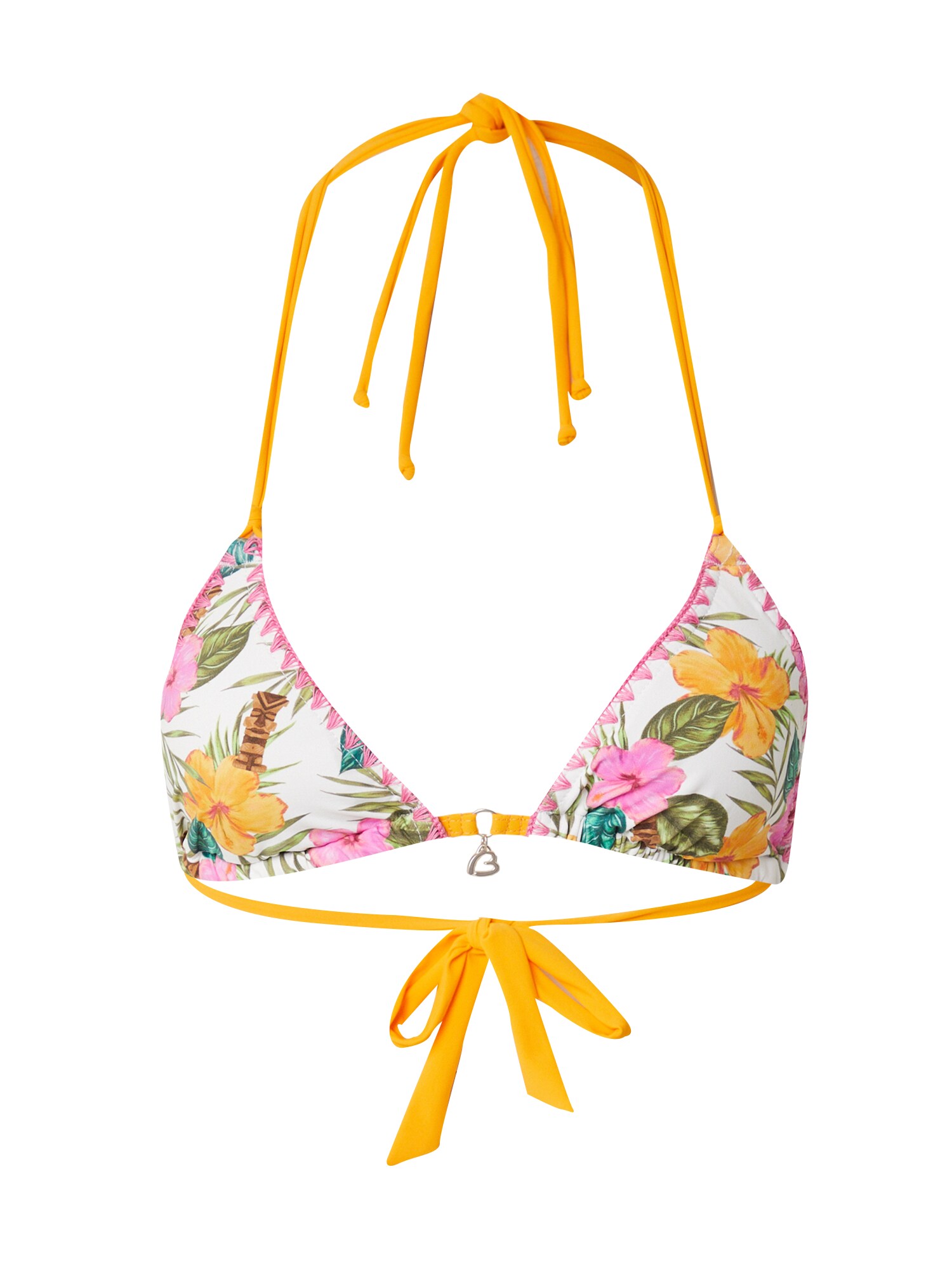 Banana Moon Sutien costum de baie verde închis / portocaliu / roz deschis / alb