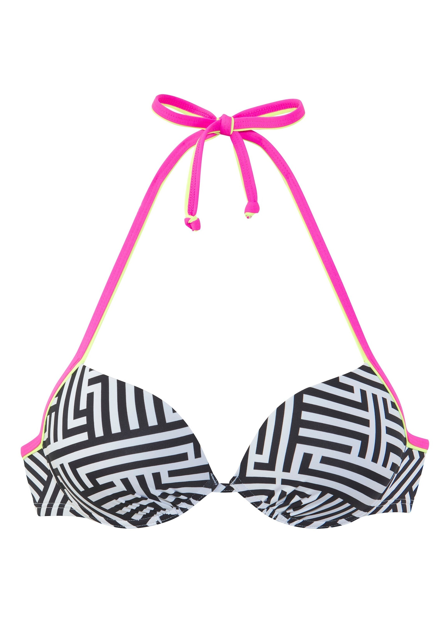 BUFFALO Sutien costum de baie  galben / roz / negru / alb