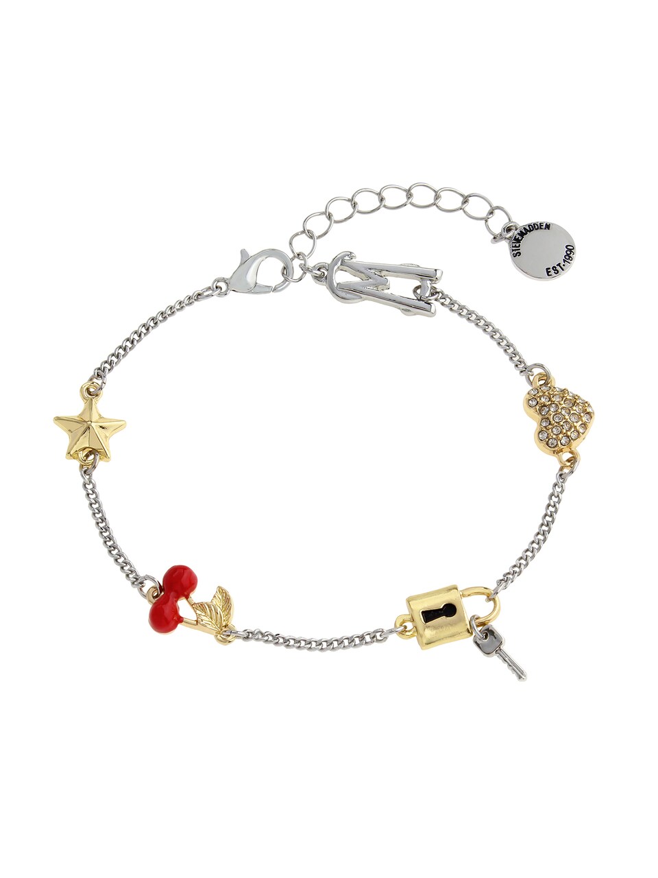 Armband guld / röd / svart
