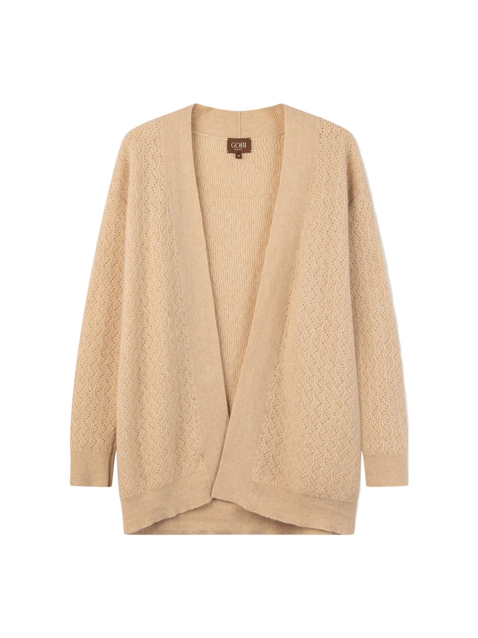 Kofta 'Ajour Knit Open-Front Cashmere Cardigan'