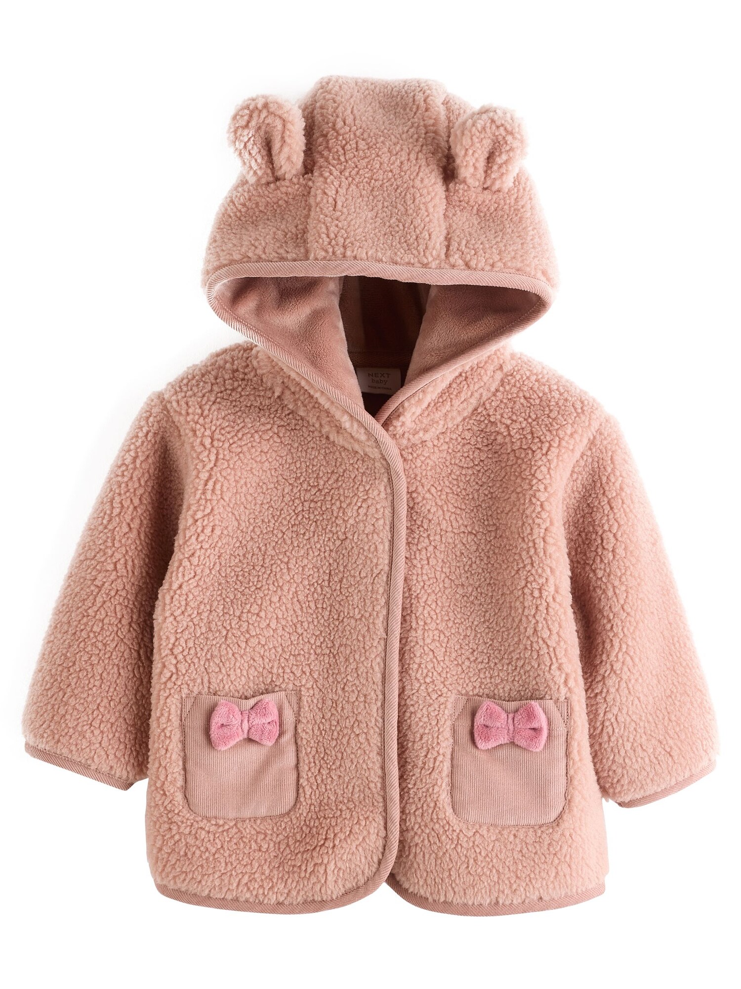Next Jachetă  fleece  maro / roz