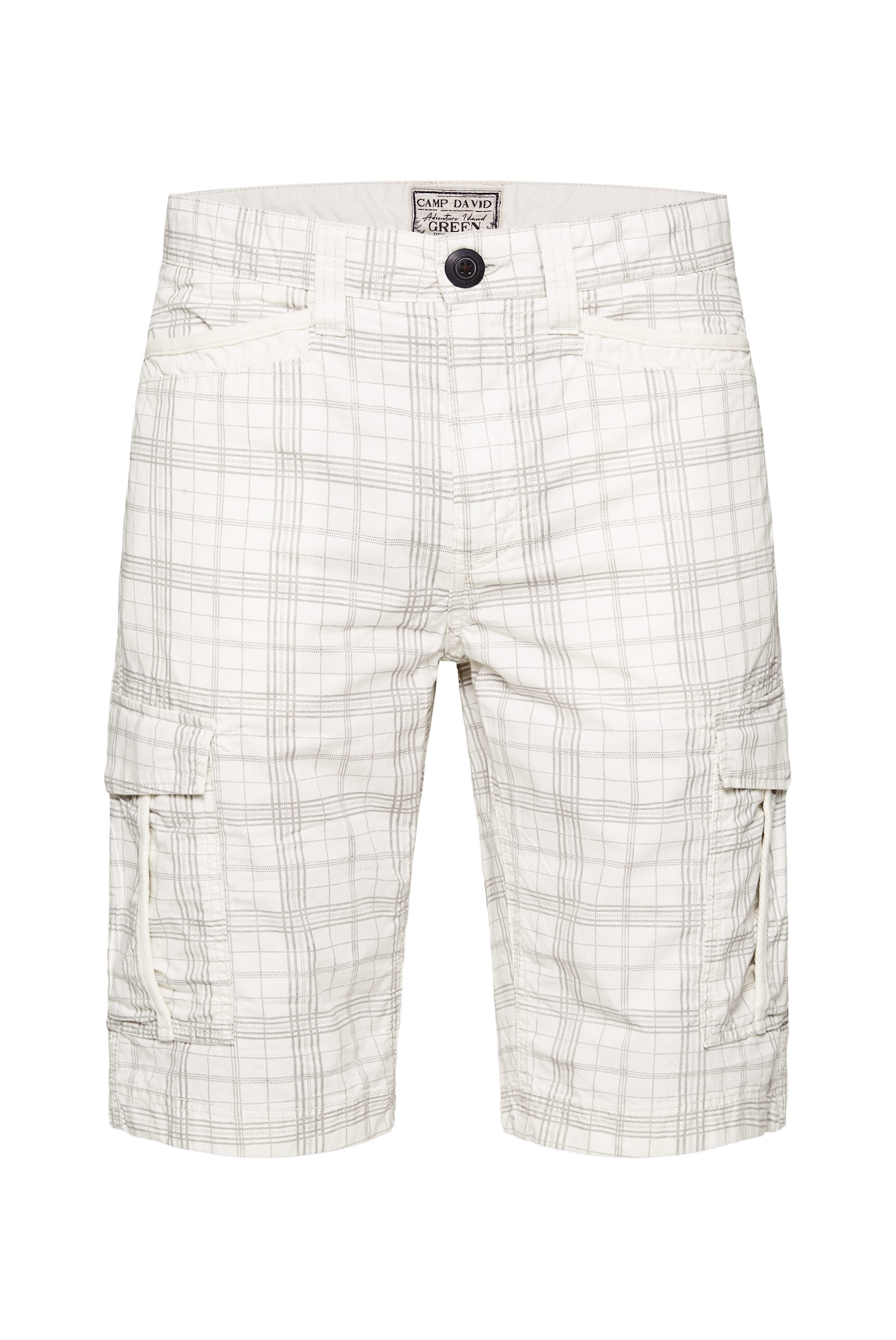 Thumbnail - Karierte Cargo Shorts mit tonigen Tapes