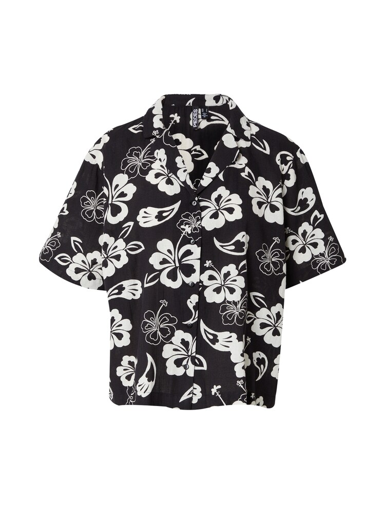 PIECES Blúz 'ALOHA' Női fekete , Méret XS