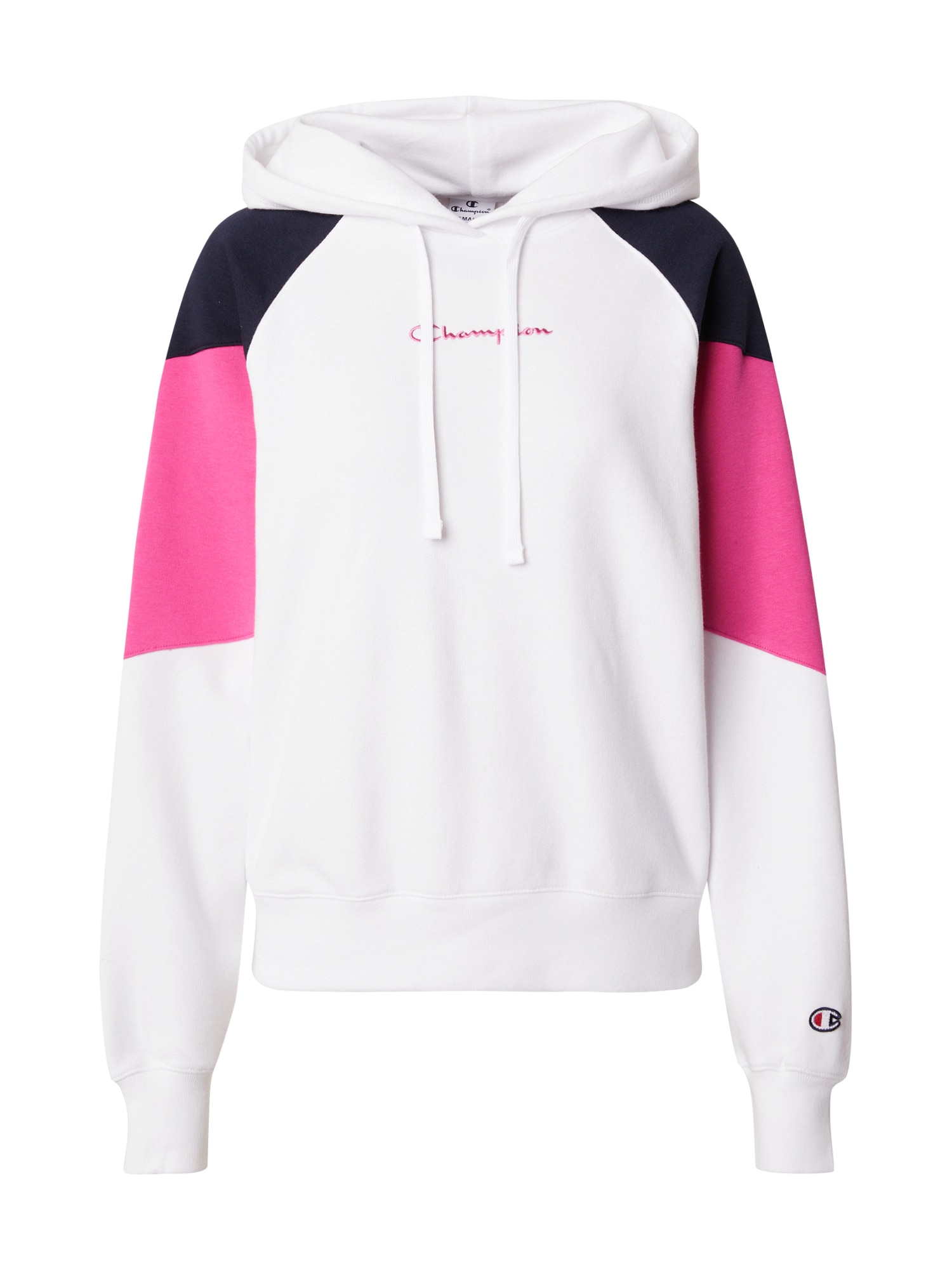 Champion Authentic Athletic Apparel Megztinis be užsegimo tamsiai mėlyna jūros spalva / rožinė / balta