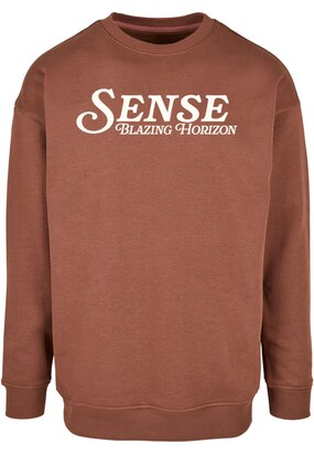 9N1M SENSE Sweatshirt ‘Blazing Horizon’ Lichtbruin / Wit