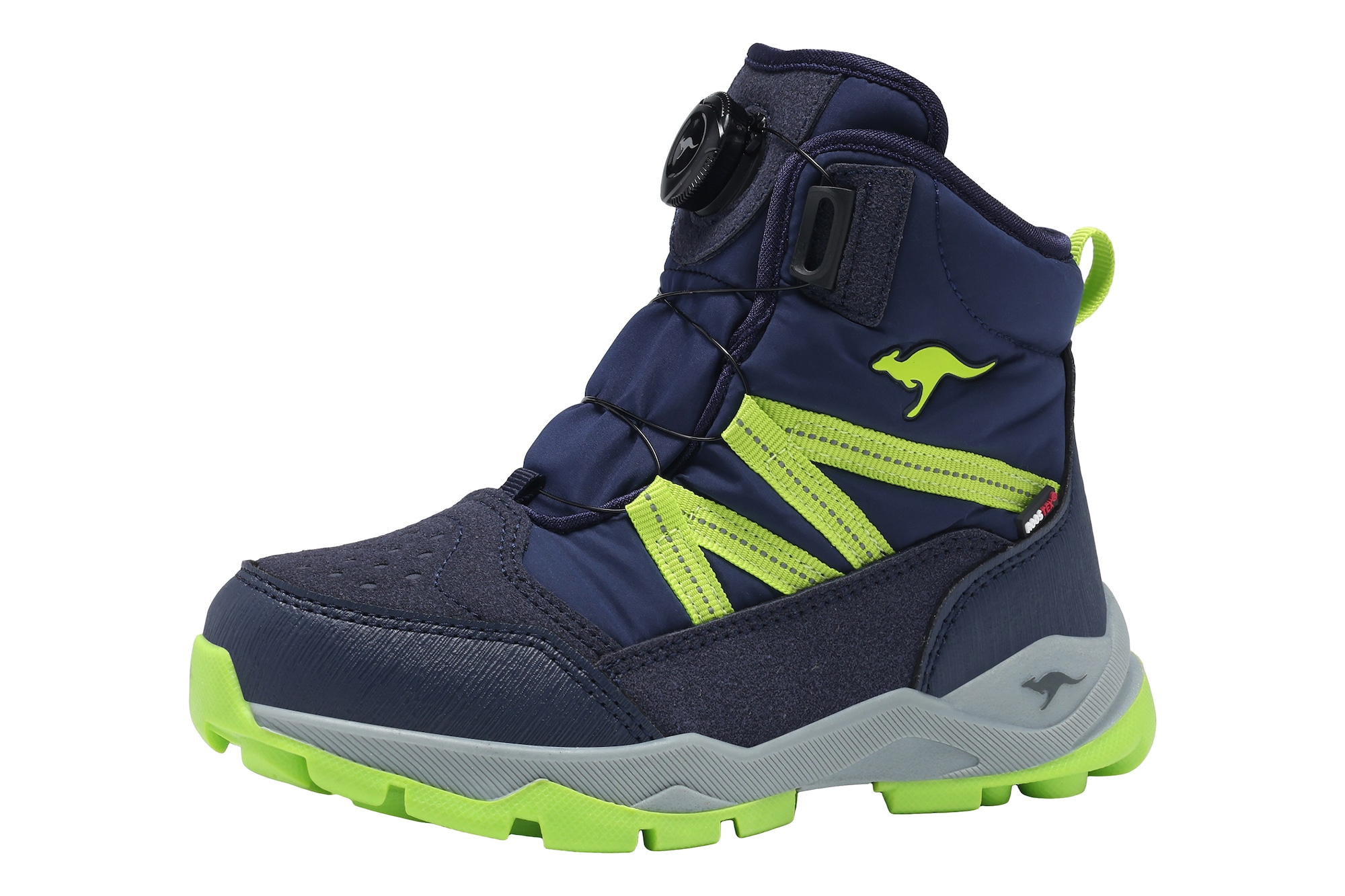 KangaROOS Cizme K-FR Riven bleumarin / verde neon