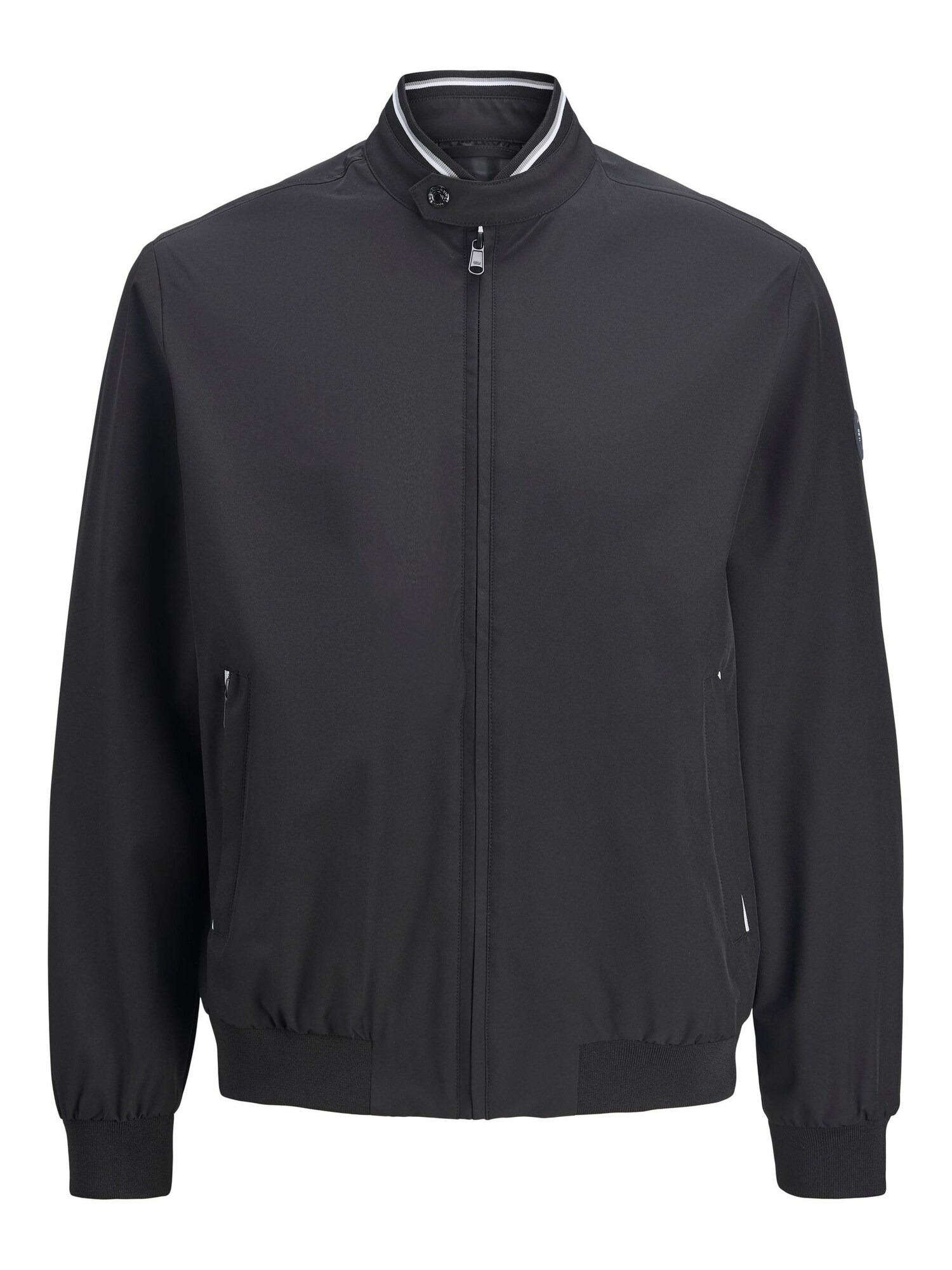 JACK &amp; JONES Chaqueta de entretiempo  negro / blanco