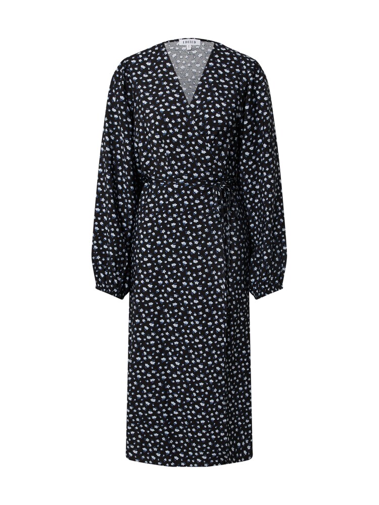 EDITED Kleid 'Alene' Damen Größe 36 dunkelblau / weiß Winterkleid