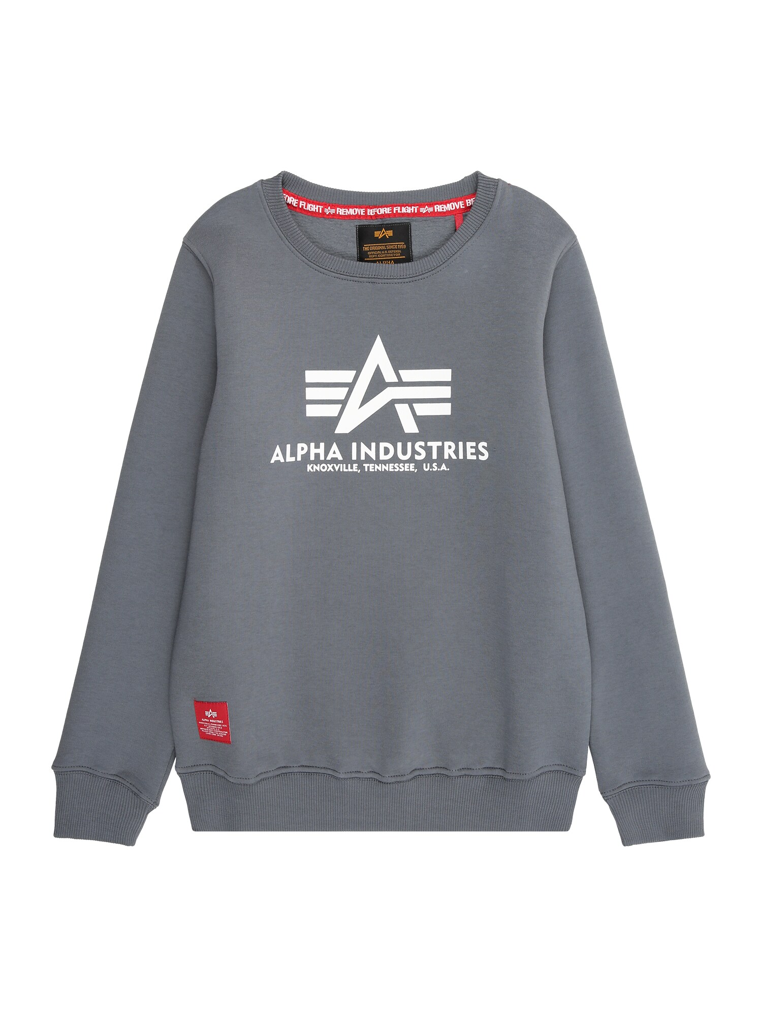 ALPHA INDUSTRIES Mikina  dymovo modrá / biela
