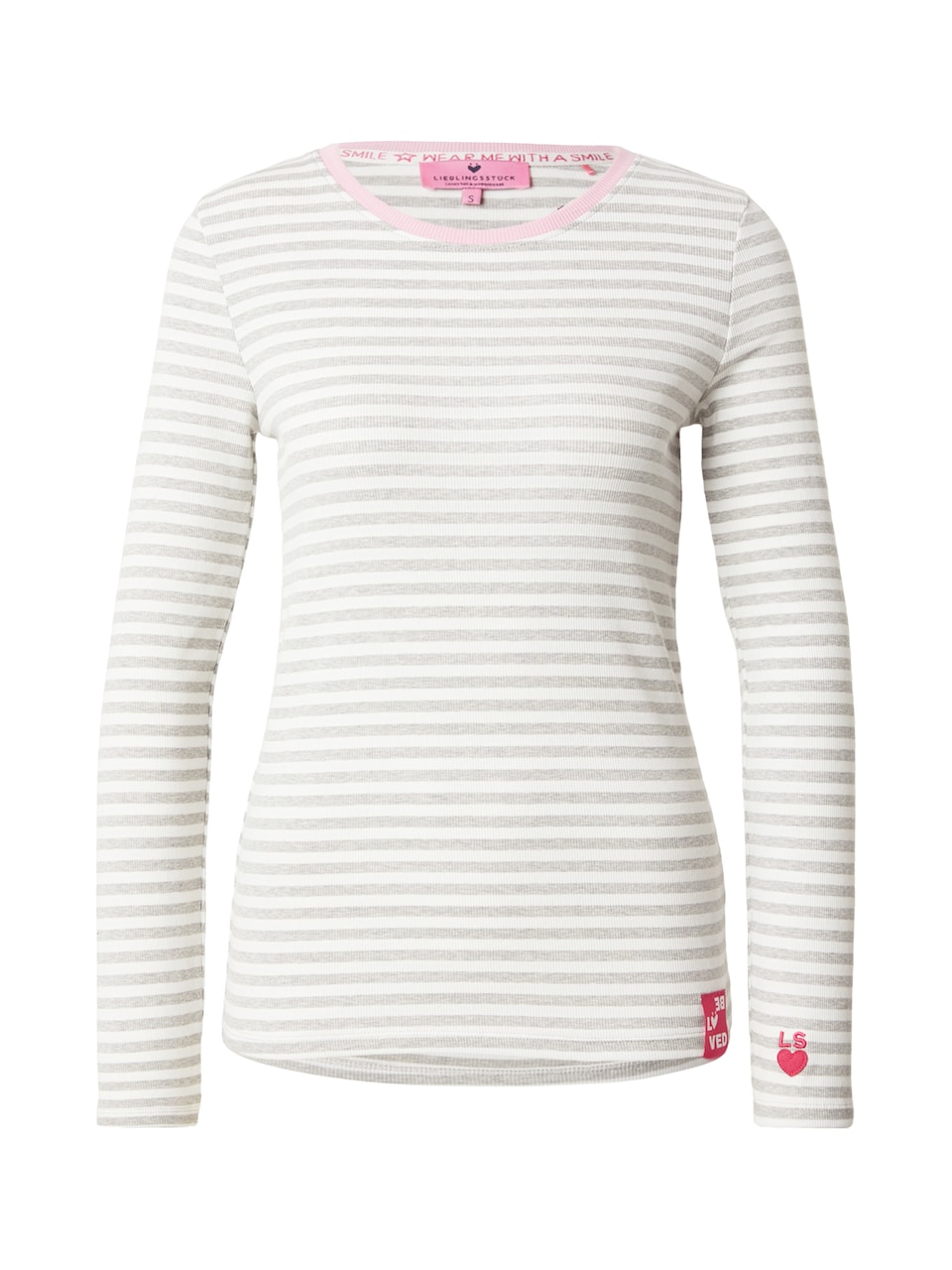 T-shirt 'Nashi' rosa / silver