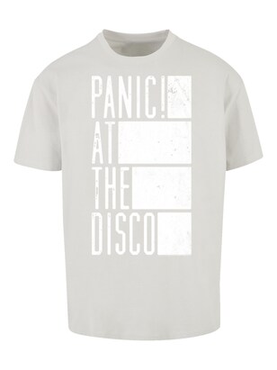 F4NT4STIC Shirt ‘Panic At The Disco Block Text’ Lichtgrijs / Wit