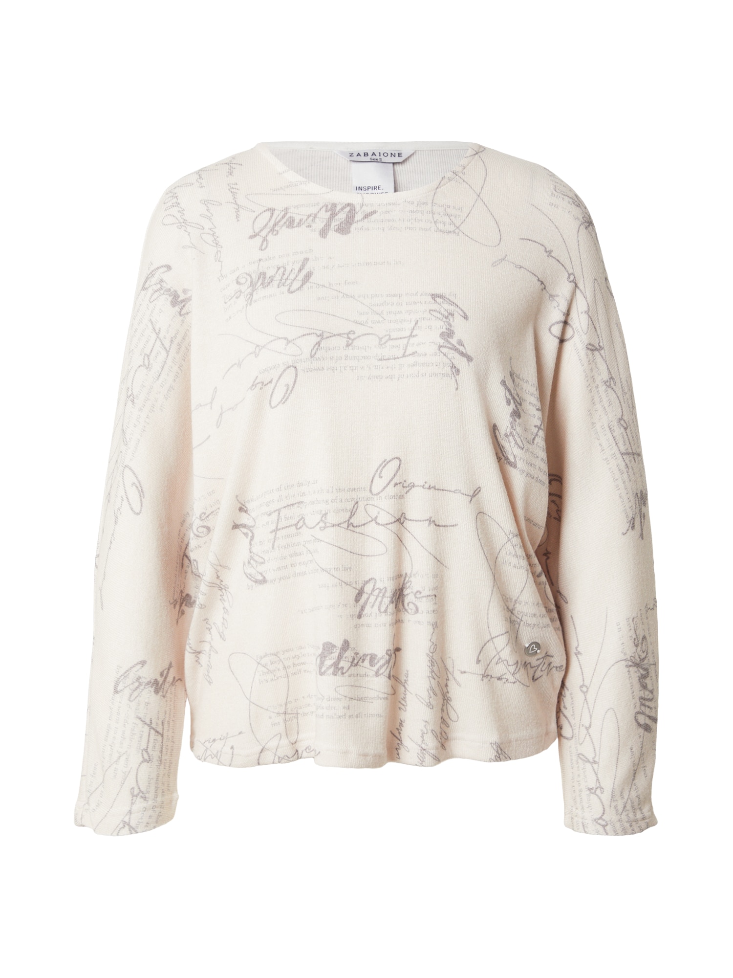 ZABAIONE Jersey 'Mi44na' crema / gris oscuro
