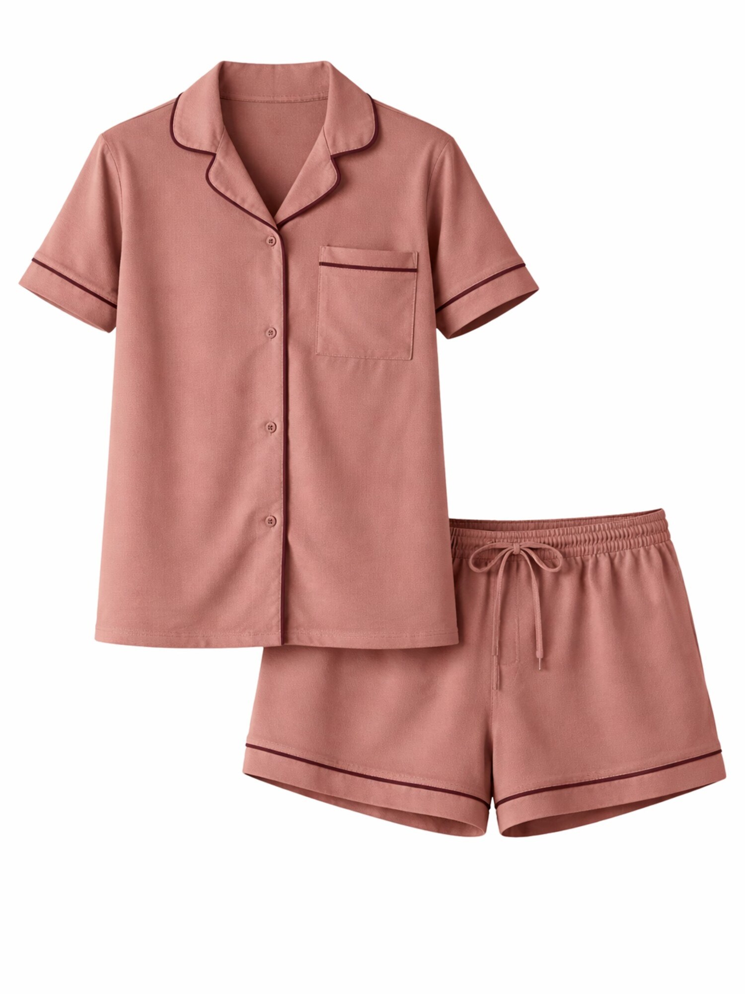 LEAFLETIC Pantalón de pijama 'Leafletic Women’s Night Wear Short Set'  marrón