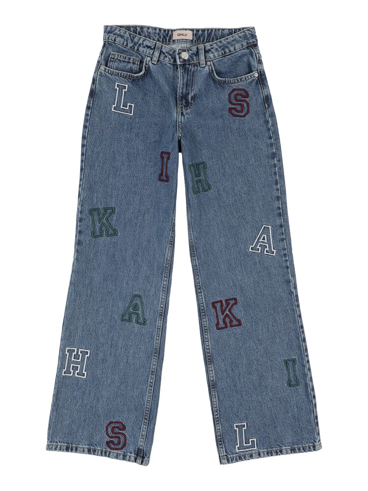 ONLY GIRLS Jeans 'KOGJuicy' Mädchen Größe 158 blau / grün / rot / weiß