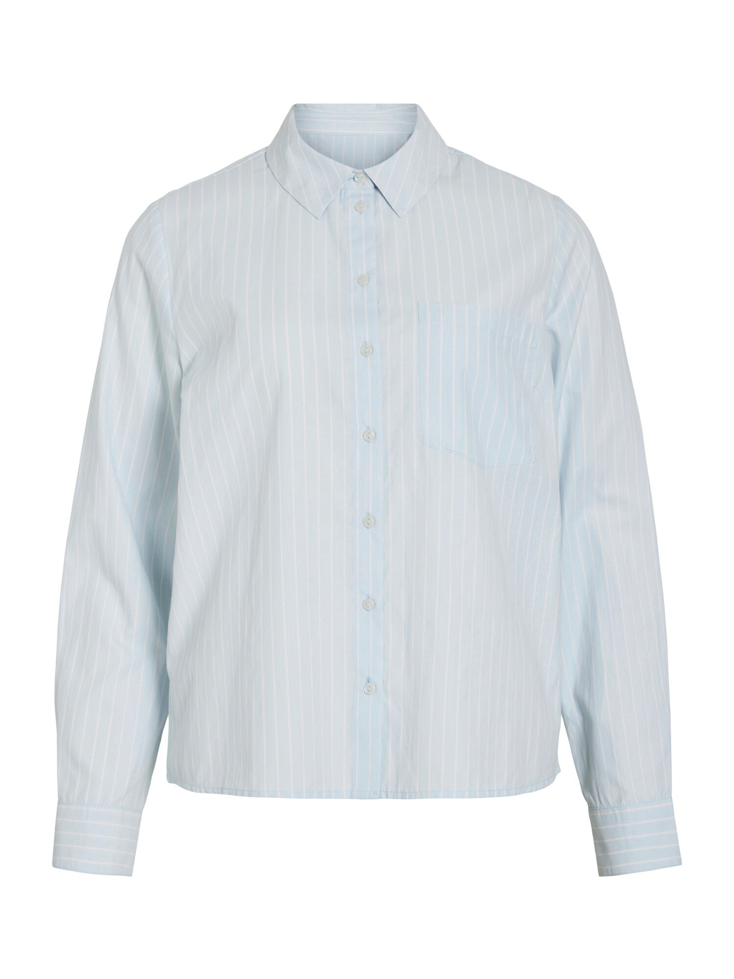 VILA Bluză VIDarma  albastru deschis / alb