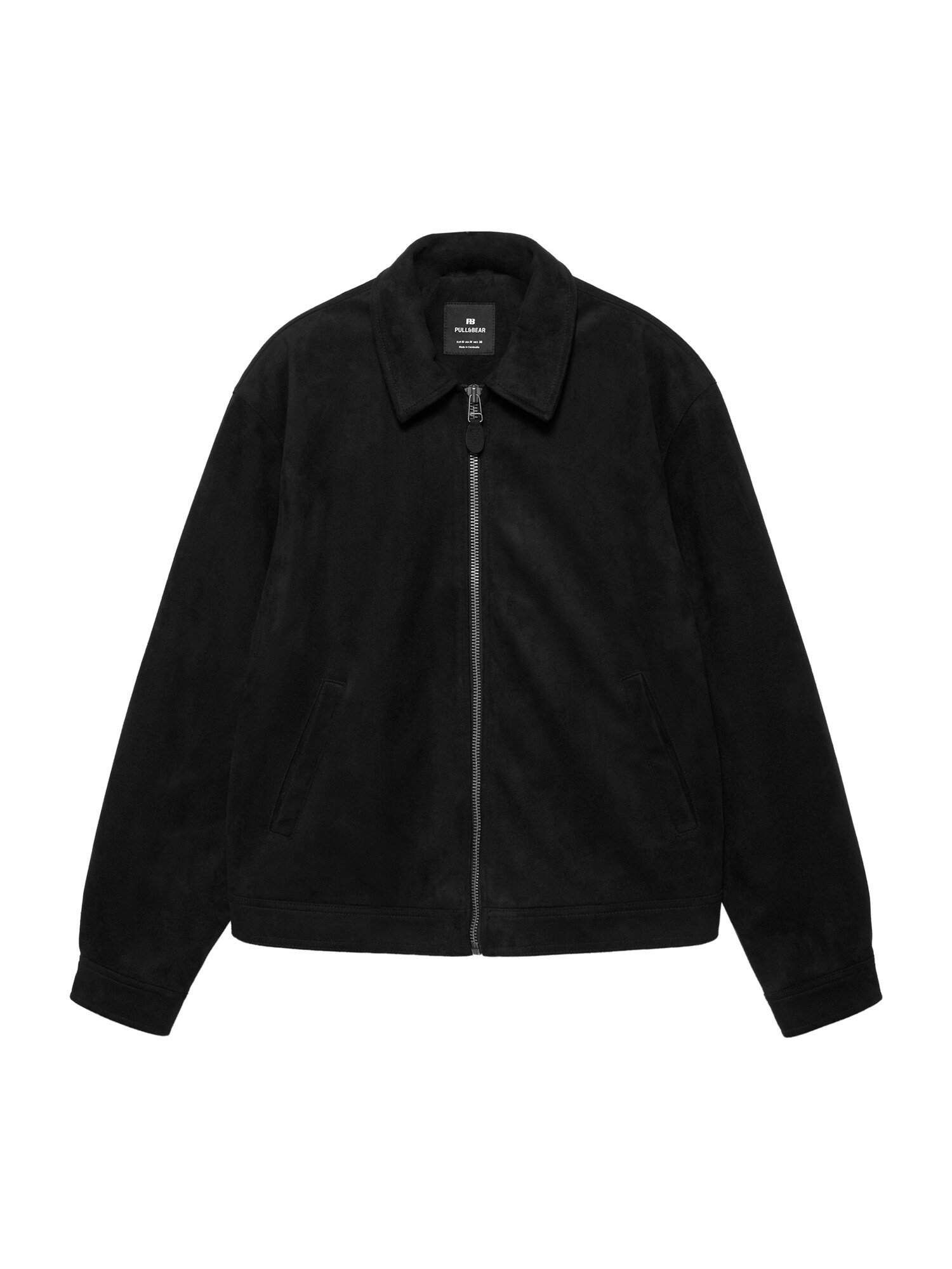 Pull&Bear Geacă de primăvară-toamnă  negru