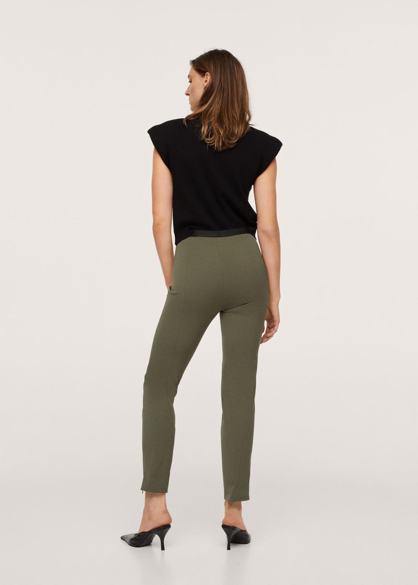 MANGO Nadrág 'Paola'  khaki termék 2. képe