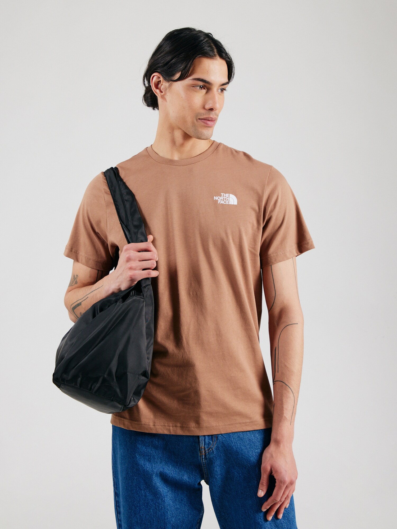 THE NORTH FACE Póló 'REDBOX'  teveszín / gitt / fehér termék 2. képe