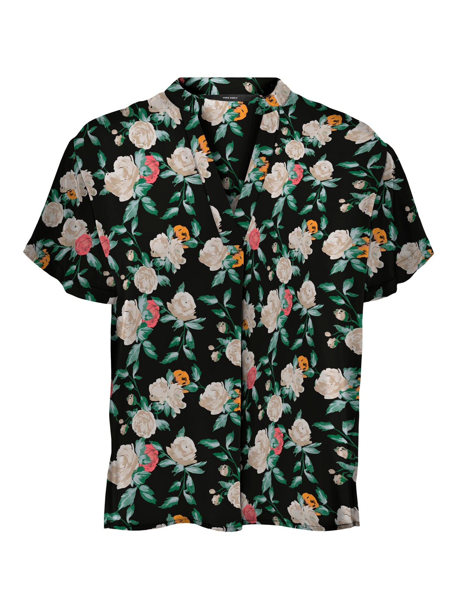 VERO MODA Blúzka 'NYA'  svetlobéžová / zelená / rosé / čierna