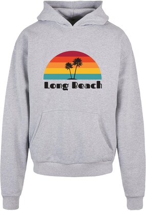 Merchcode Sweatshirt ‘Long Beach’ Geel / Grijs gemêleerd / Rood / Zwart