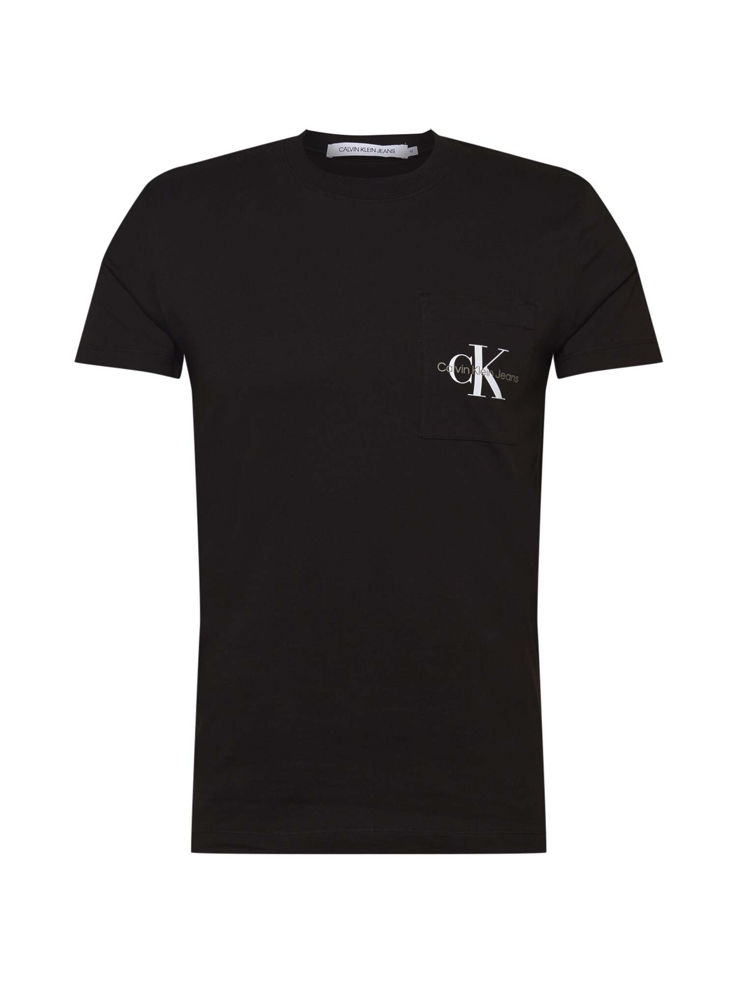 Calvin Klein Jeans Tricou  gri deschis / negru / alb