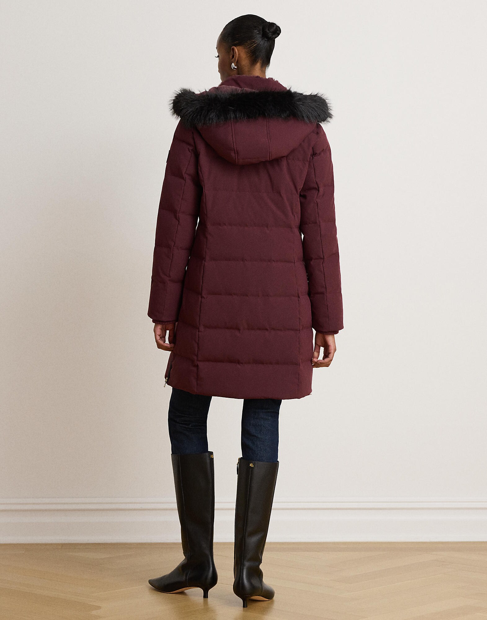 Lauren Ralph Lauren Abrigo de invierno burdeos – imagen 3