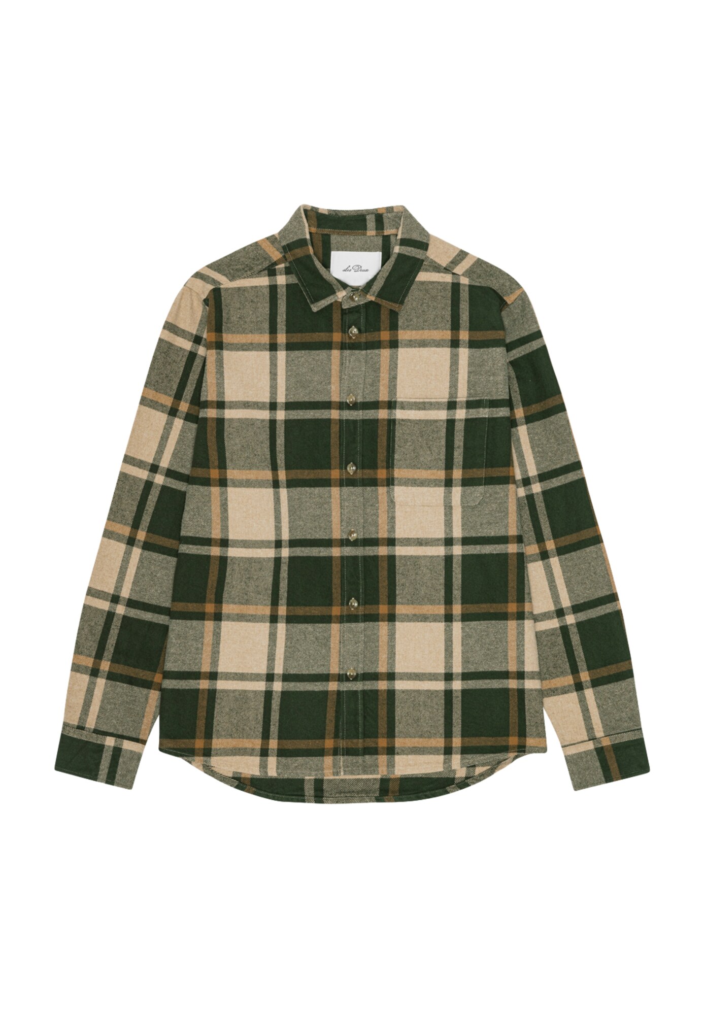 Les Deux Camisa  beige / brocado / verde oscuro