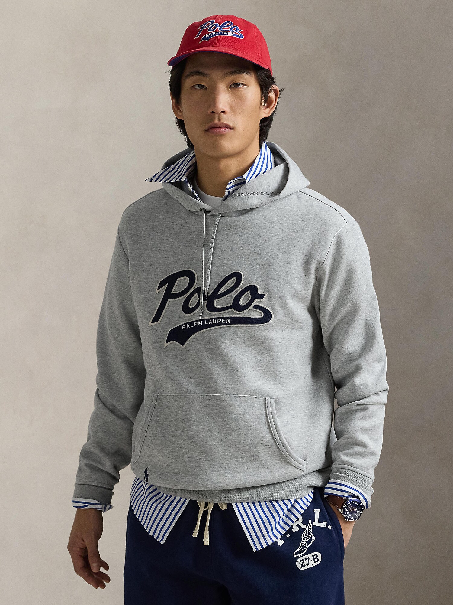 Polo Ralph Lauren Tréning póló  világosszürke / fekete / fehér termék 2. képe