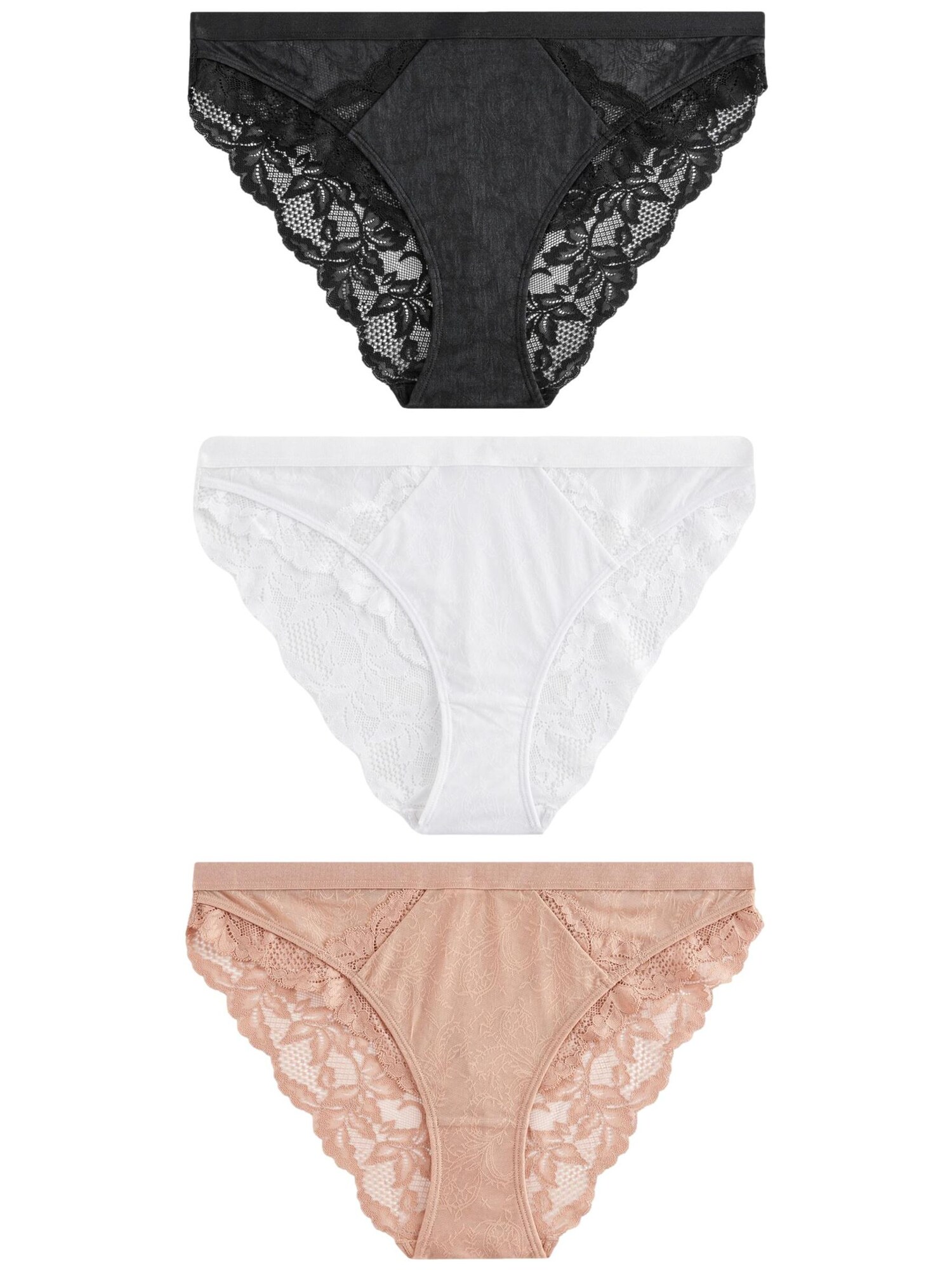 Next Slip  bej / negru / alb