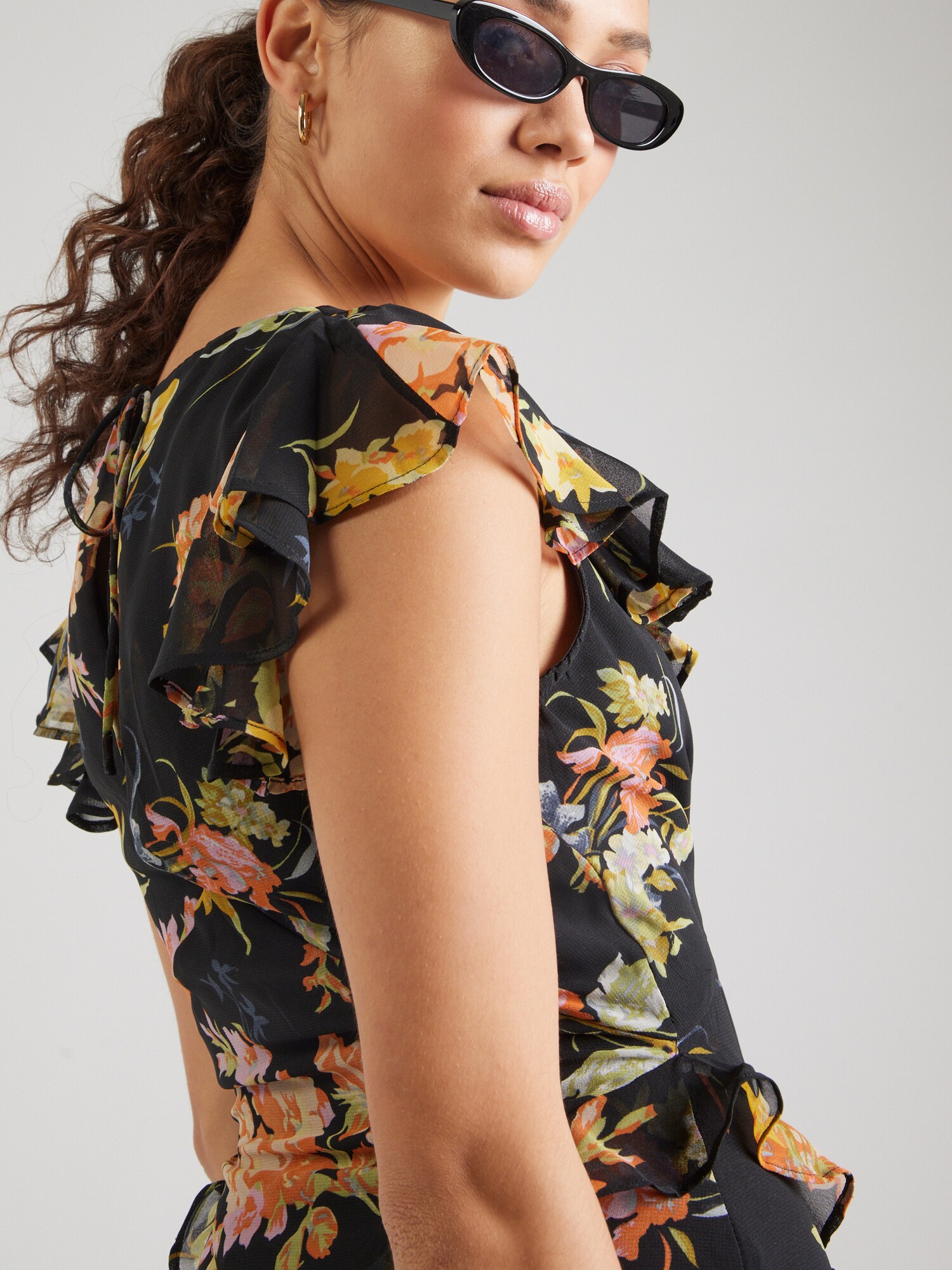 TOPSHOP Šaty žltá / olivová / tmavooranžová / čierna (obrázok 5)