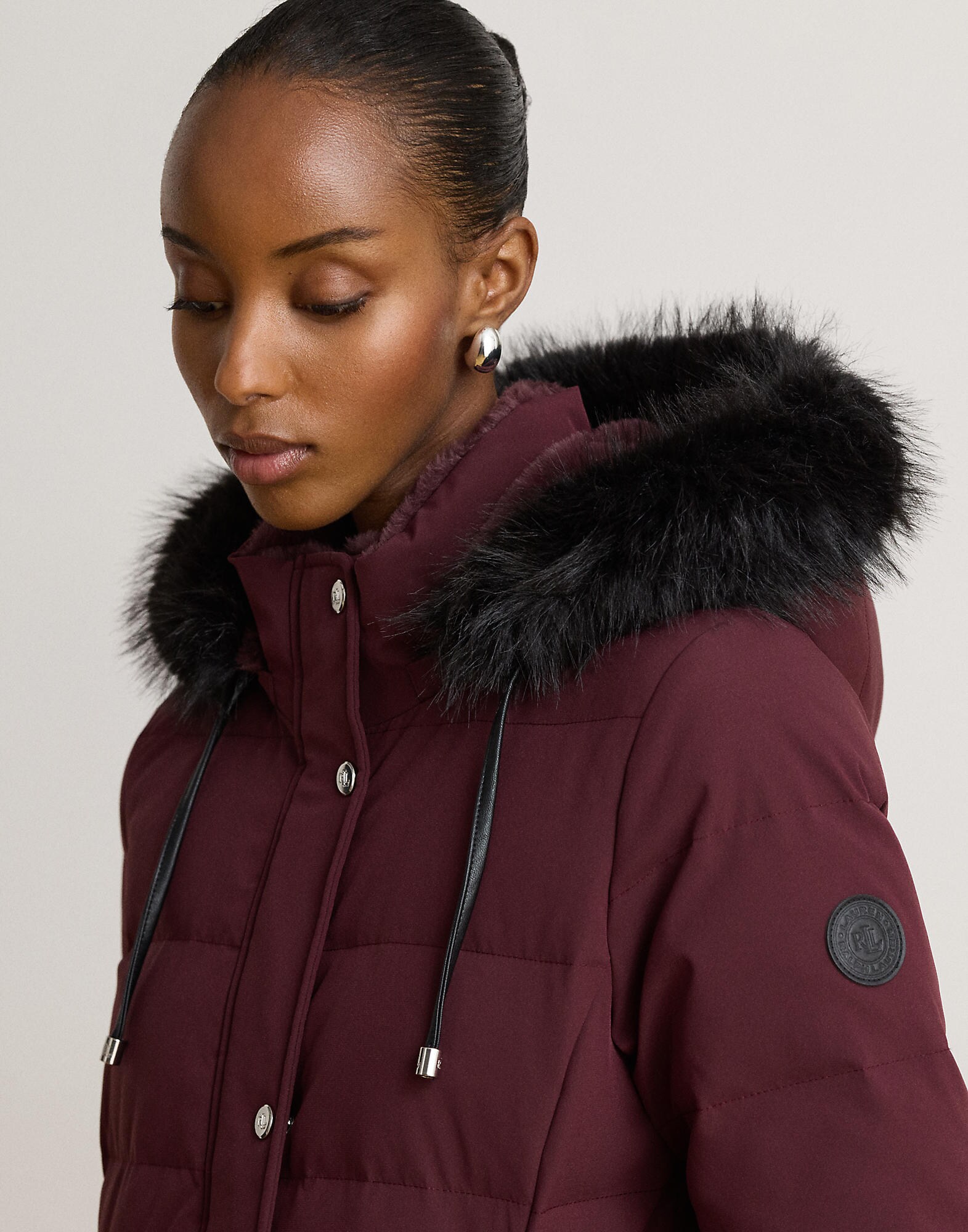 Lauren Ralph Lauren Abrigo de invierno  burdeos – imagen 4