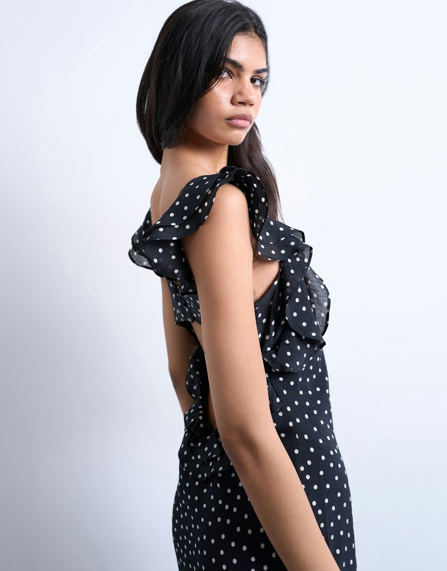 TOPSHOP Šaty 'MANA'  čierna / biela (obrázok 4)