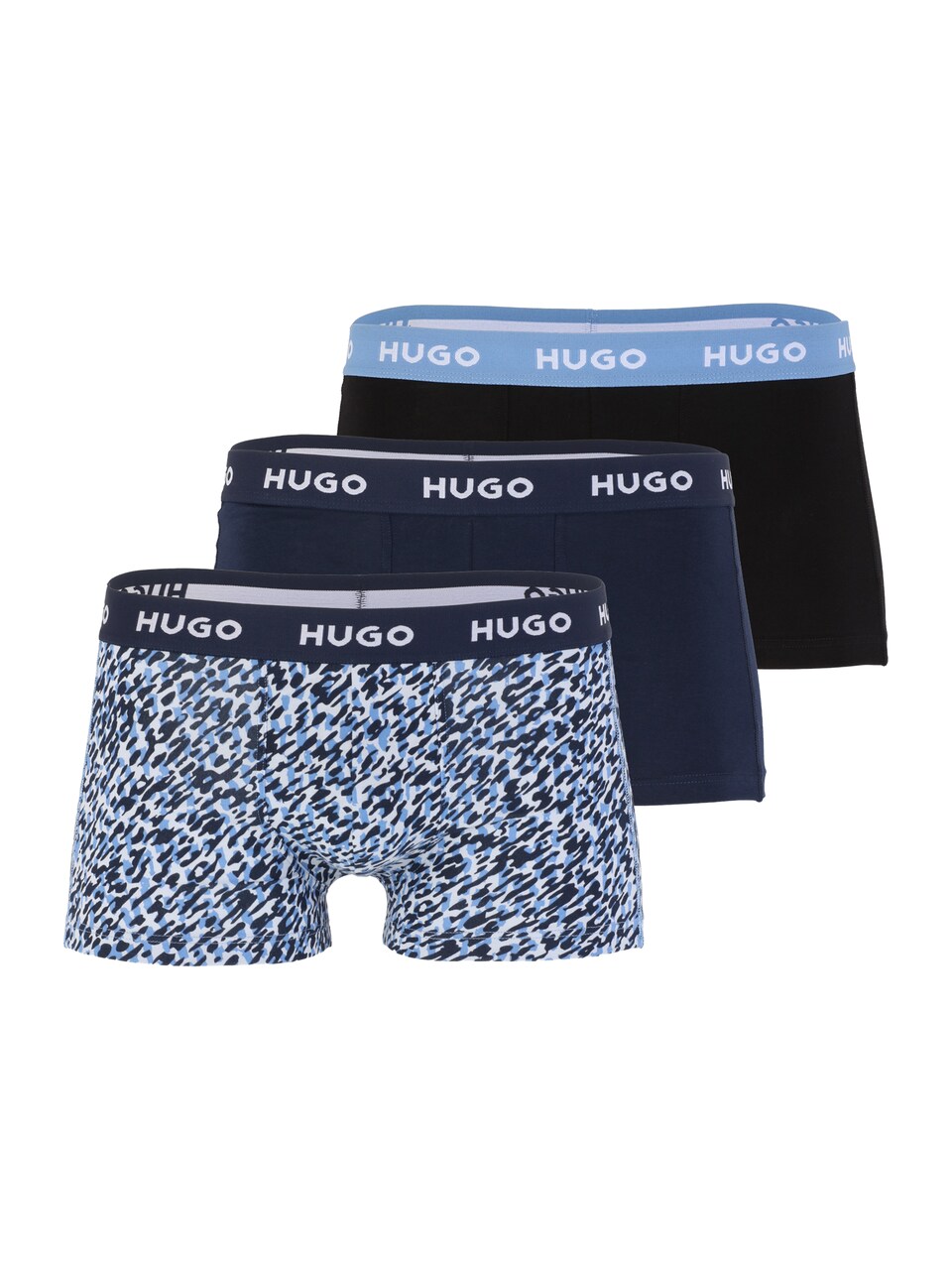 Boxershorts marinblå / ljusblå / svart