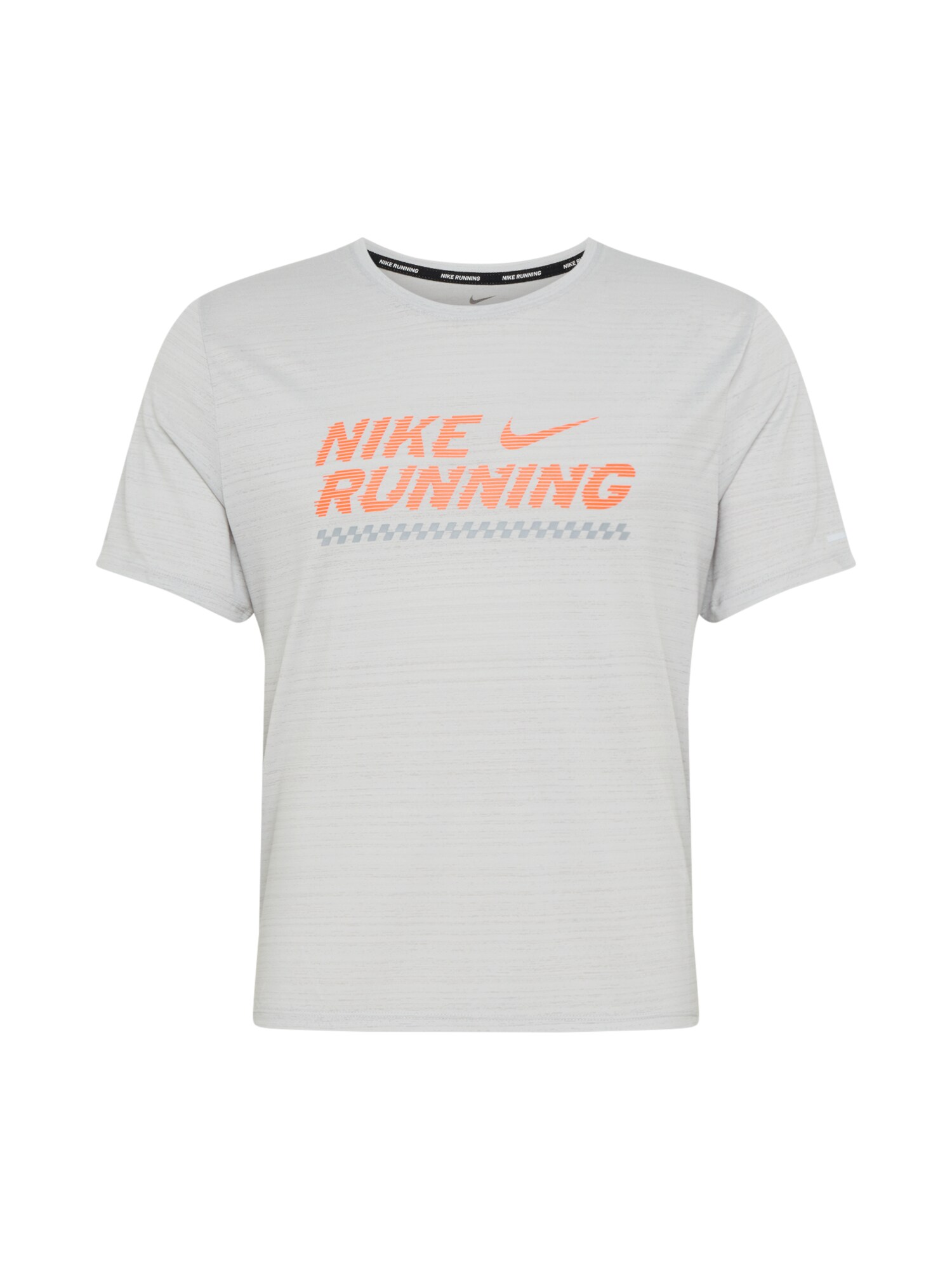 NIKE Sportiniai marškinėliai 'Miler Future Fast'  pilka / oranžinė