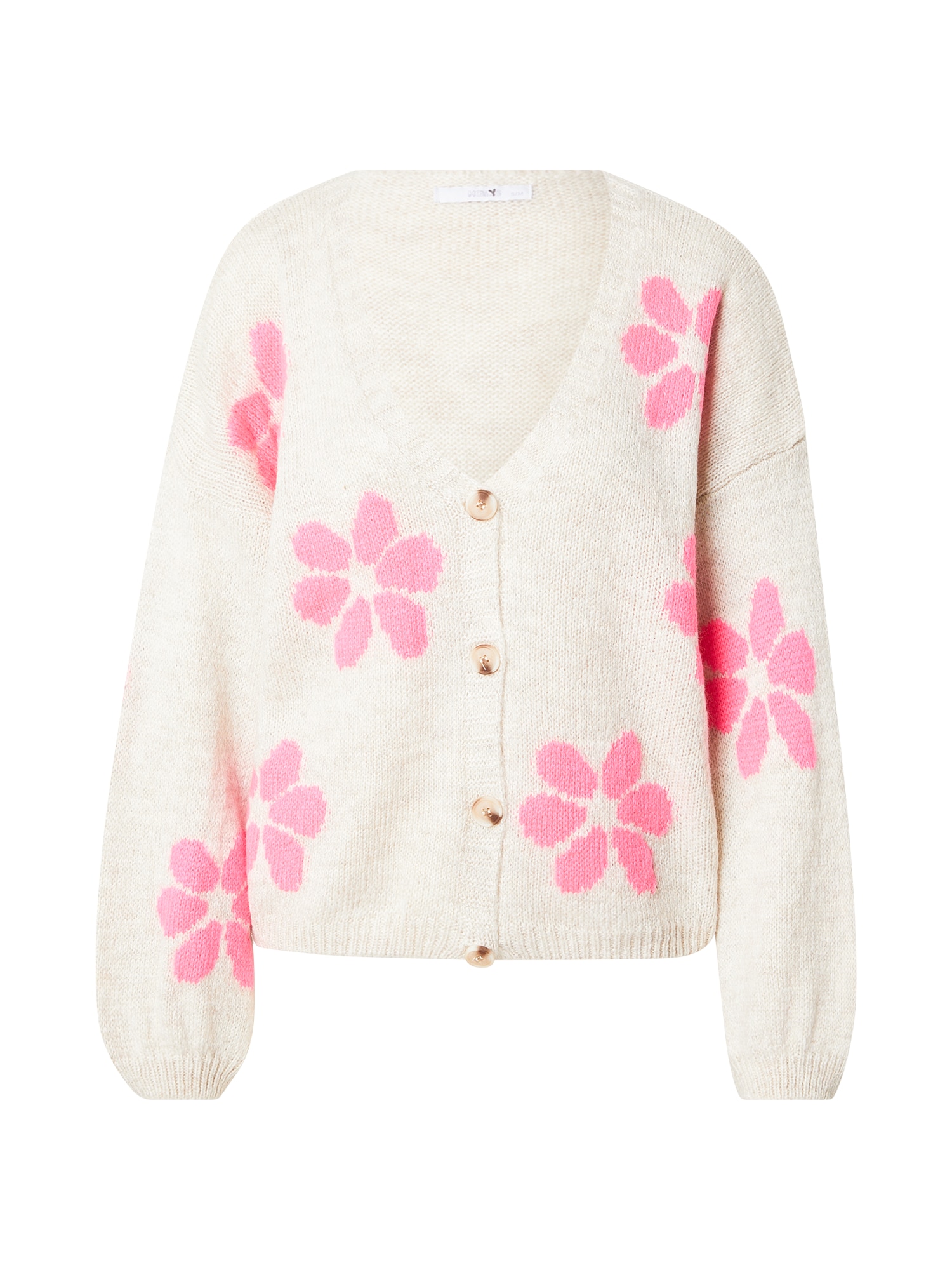 Hailys Geacă tricotată Fl44ower  bej / roz