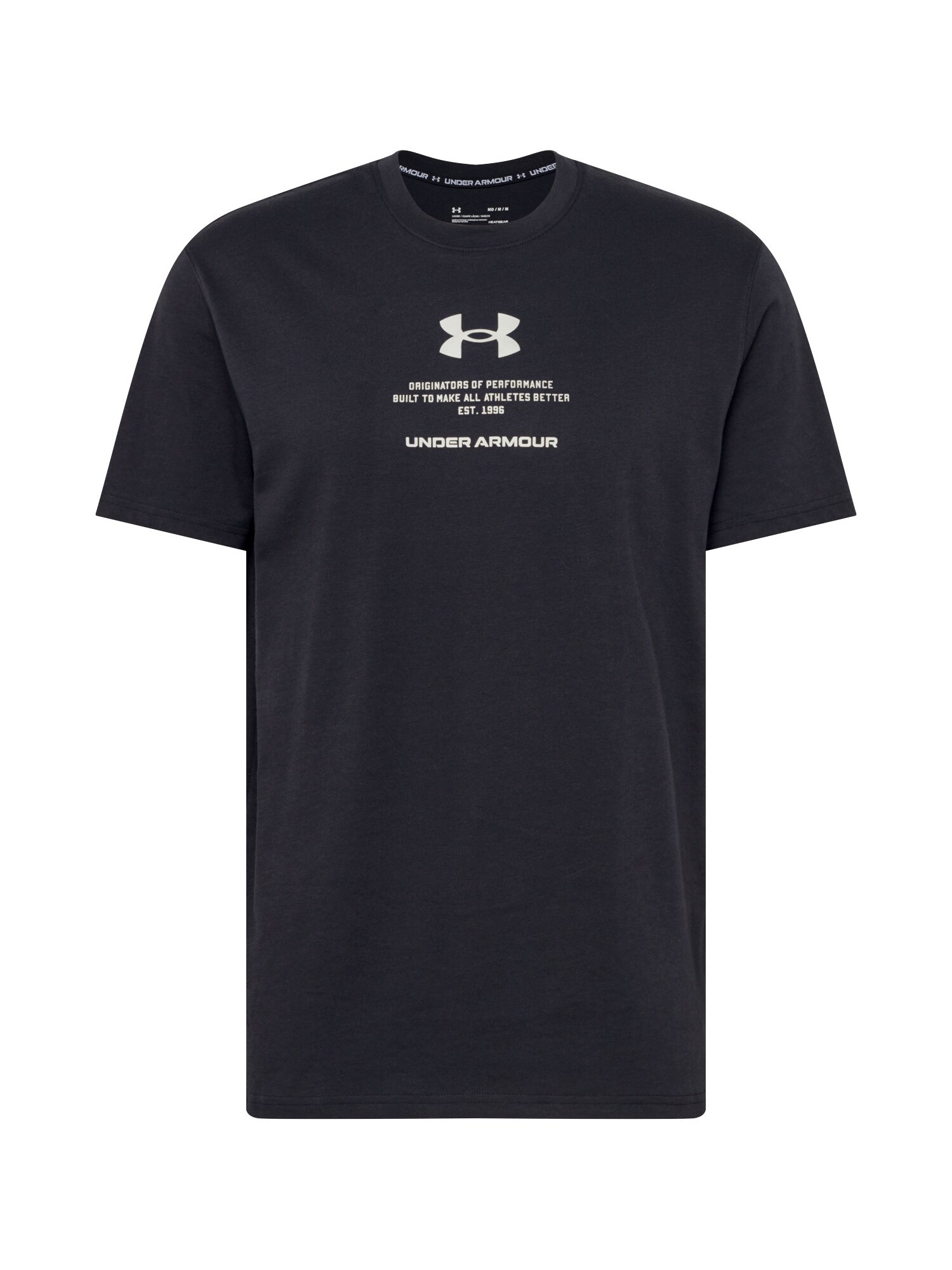UNDER ARMOUR Sportiniai marškinėliai  juoda / šviesiai pilka