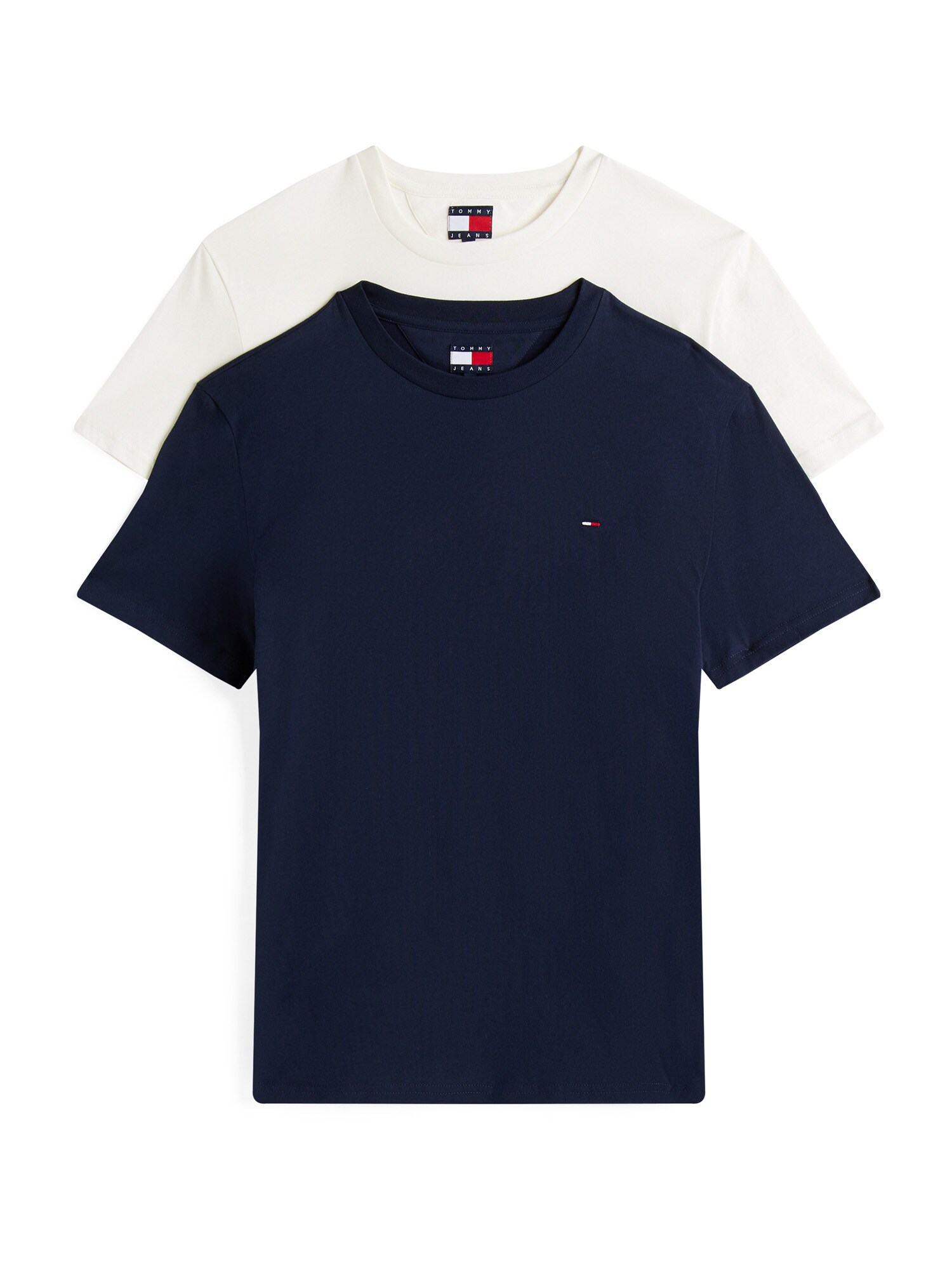 Tommy Jeans Tricou  albastru marin / alb