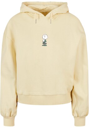 Merchcode Sweatshirt ‘Peanuts – Charlie Brown’ Champagne / Groen / Zwart / Wit