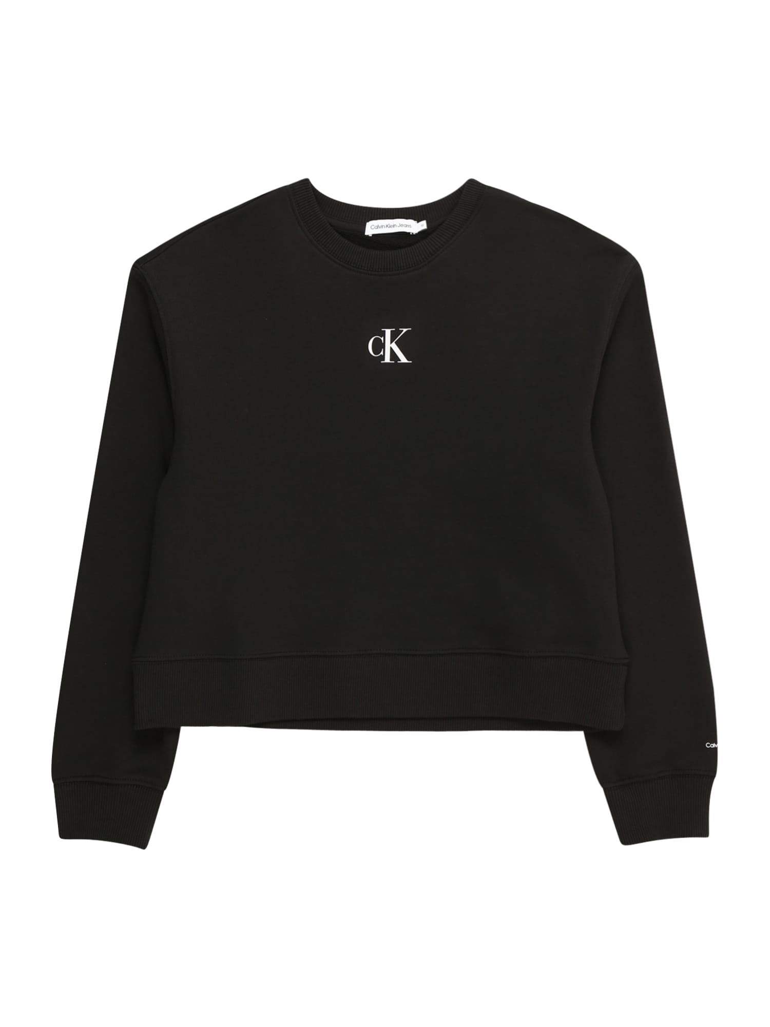 Calvin Klein Jeans Sweater majica  crna / bijela