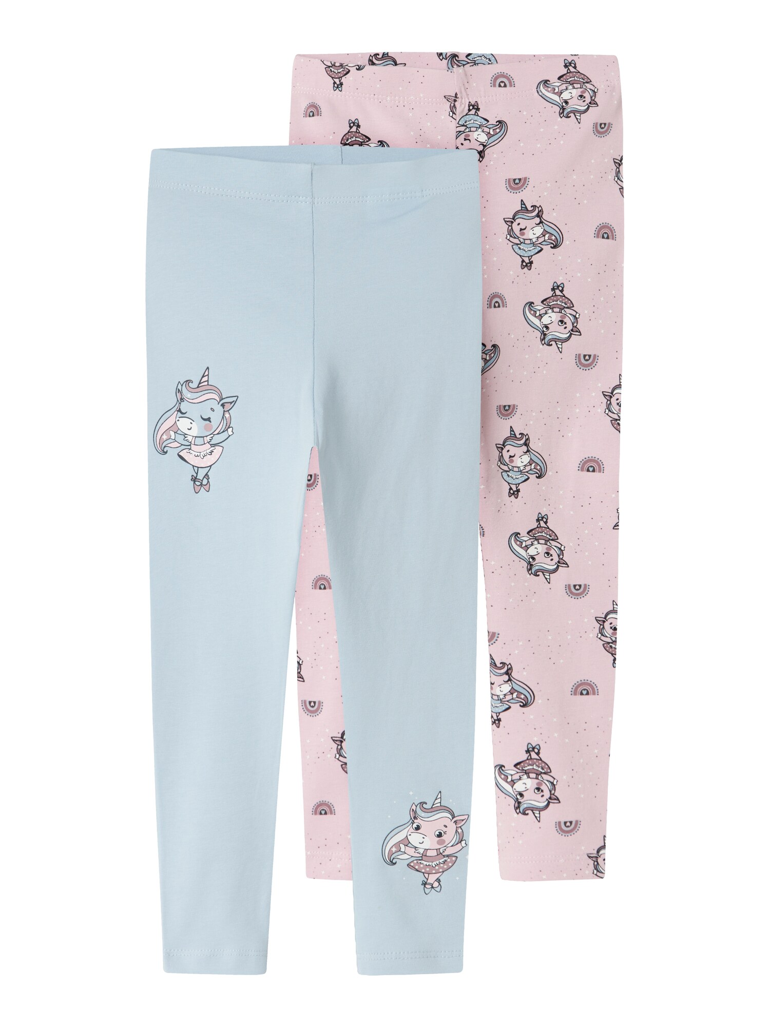 NAME IT Leggings 'NMFVIVIAN'  világoskék / világos-rózsaszín / fekete / piszkosfehér akciós termékkép 1