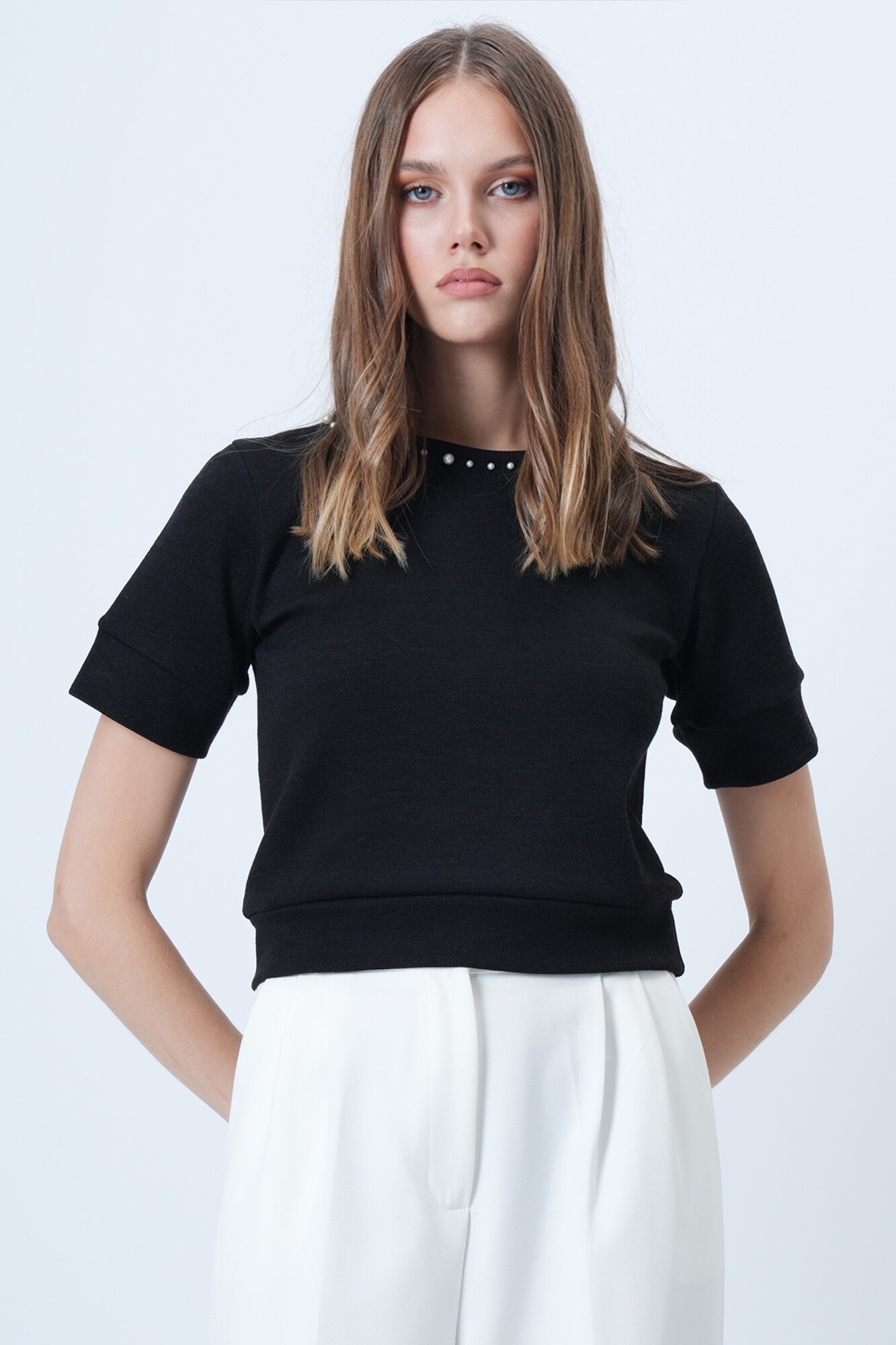 Trend Alaçatı Stili Camiseta  negro