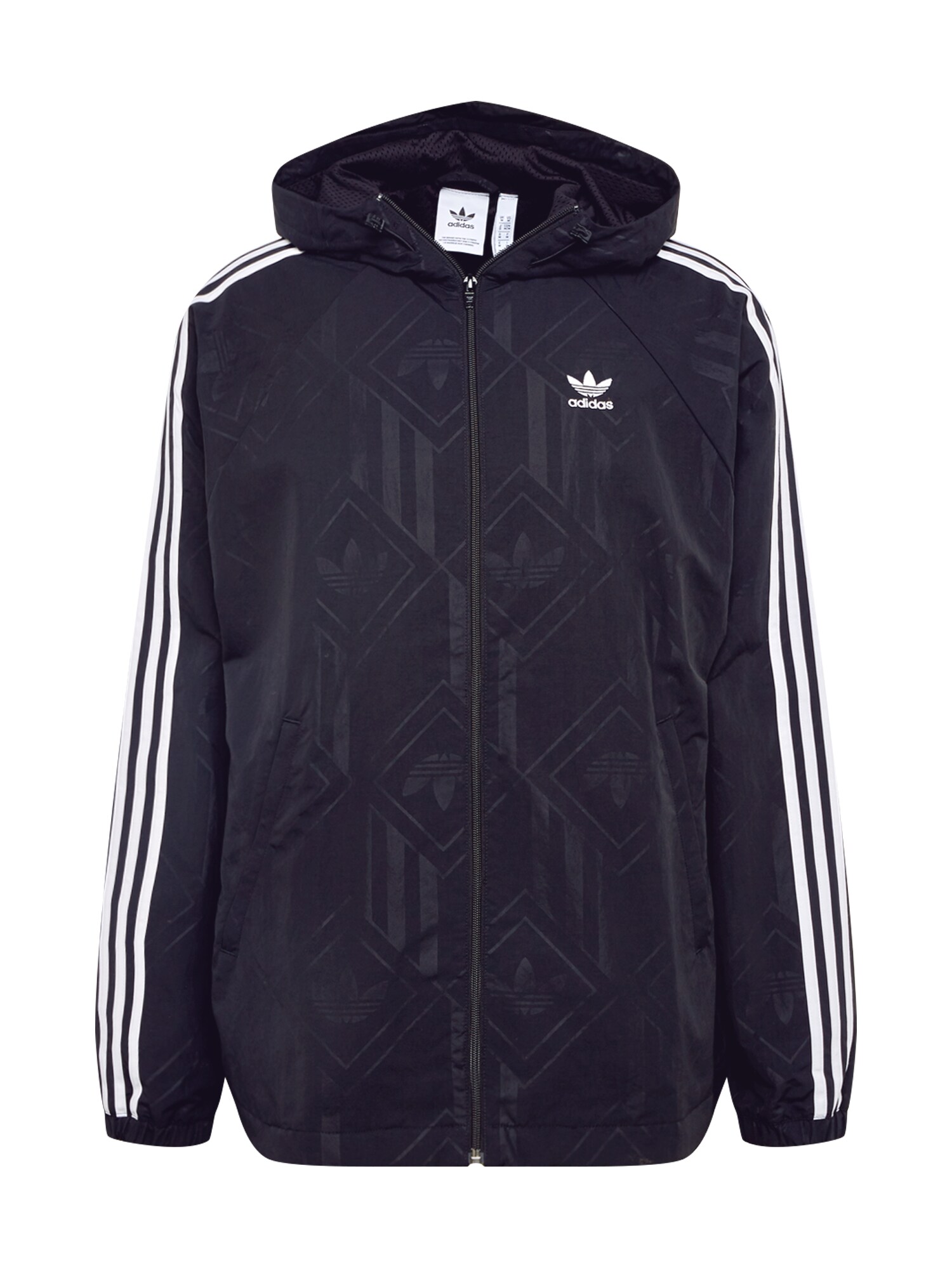 ADIDAS ORIGINALS Demisezoninė striukė 'MONO'  balta / juoda